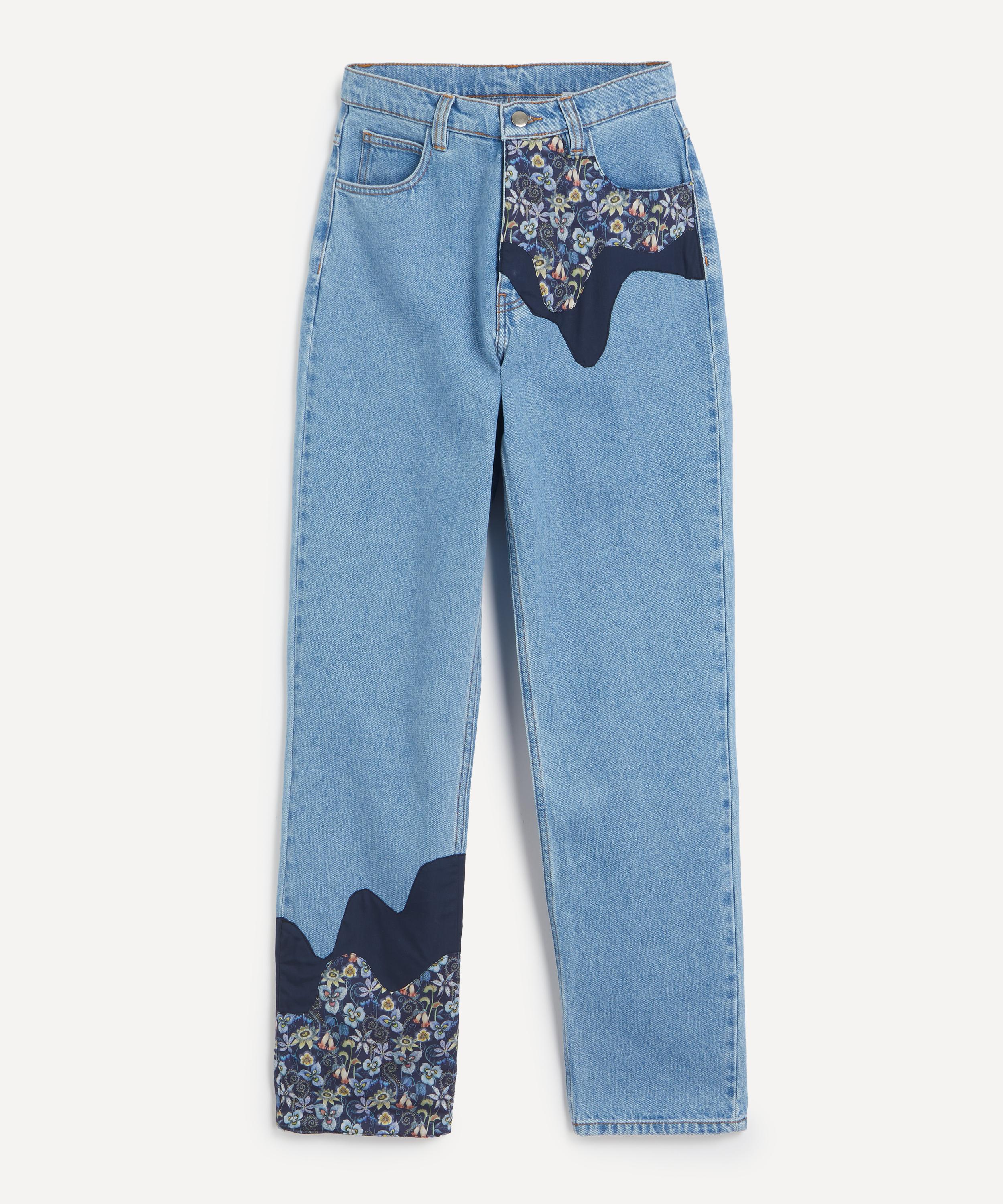 FANFARE - Bobby Melt Liberty High Waisted Mom Fit Patchwork Jeans image number 0