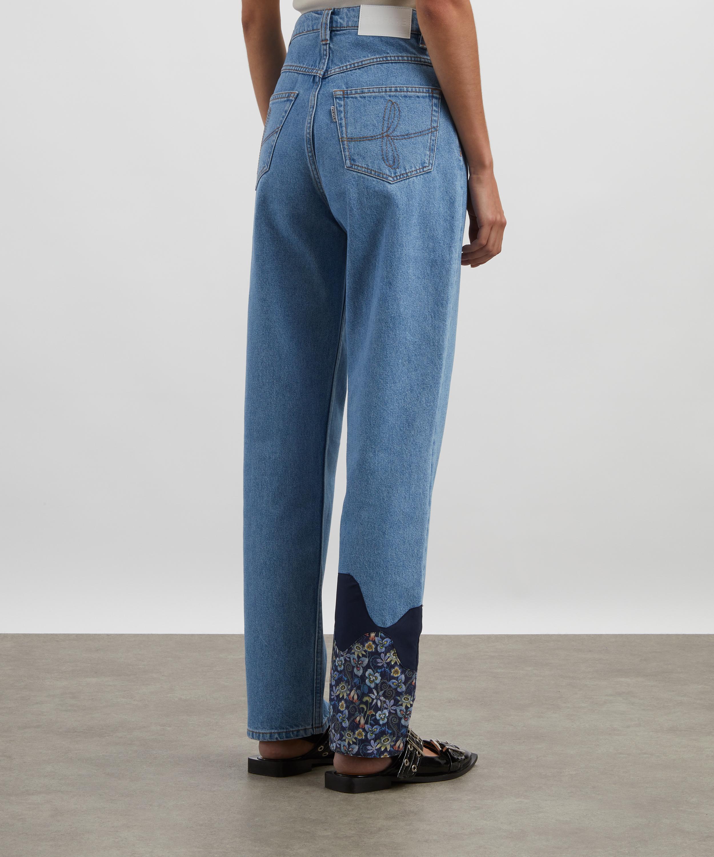 FANFARE - Bobby Melt Liberty High Waisted Mom Fit Patchwork Jeans image number 3