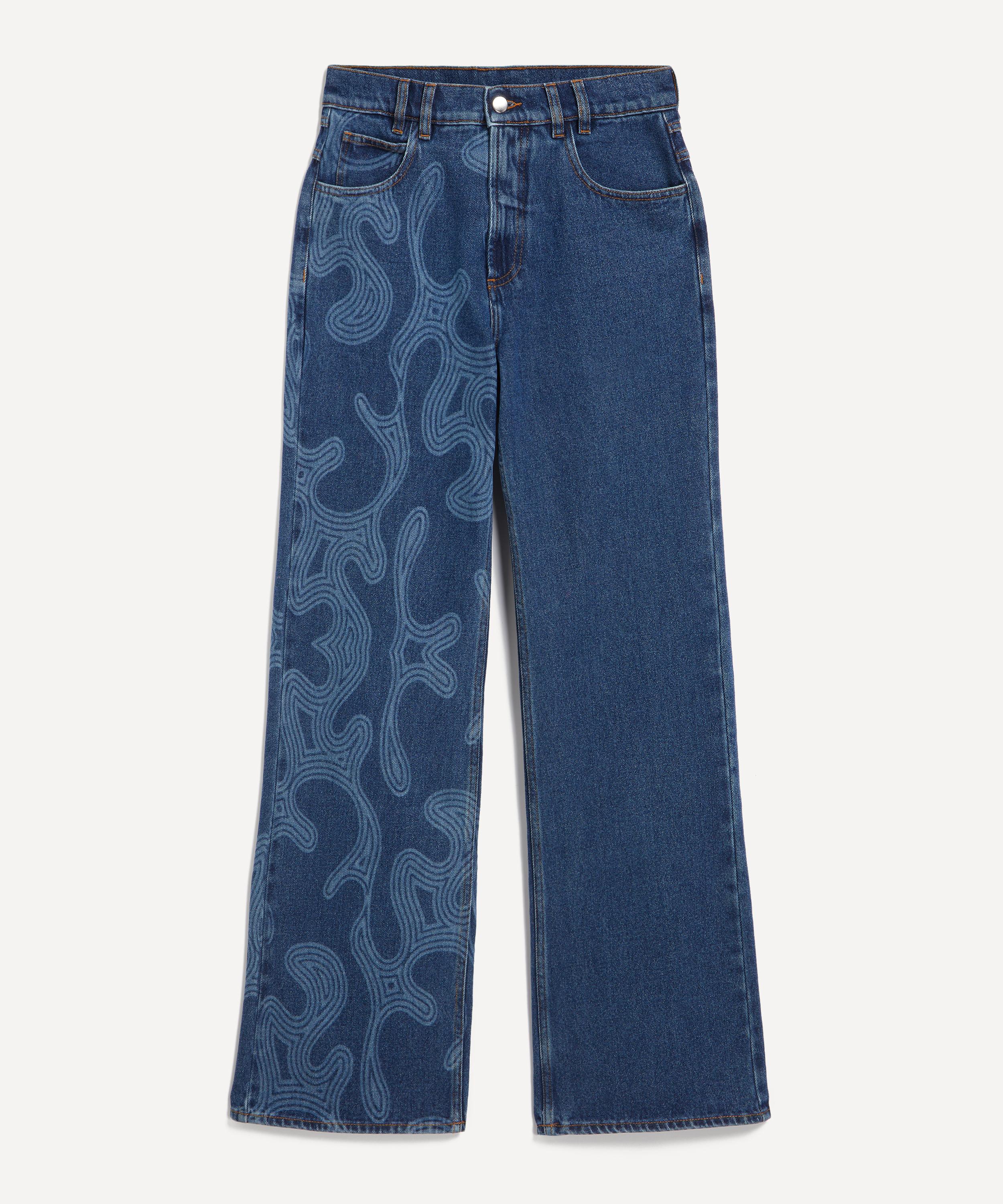 FANFARE - High-Waisted Wide-Leg Laser Jeans image number 0