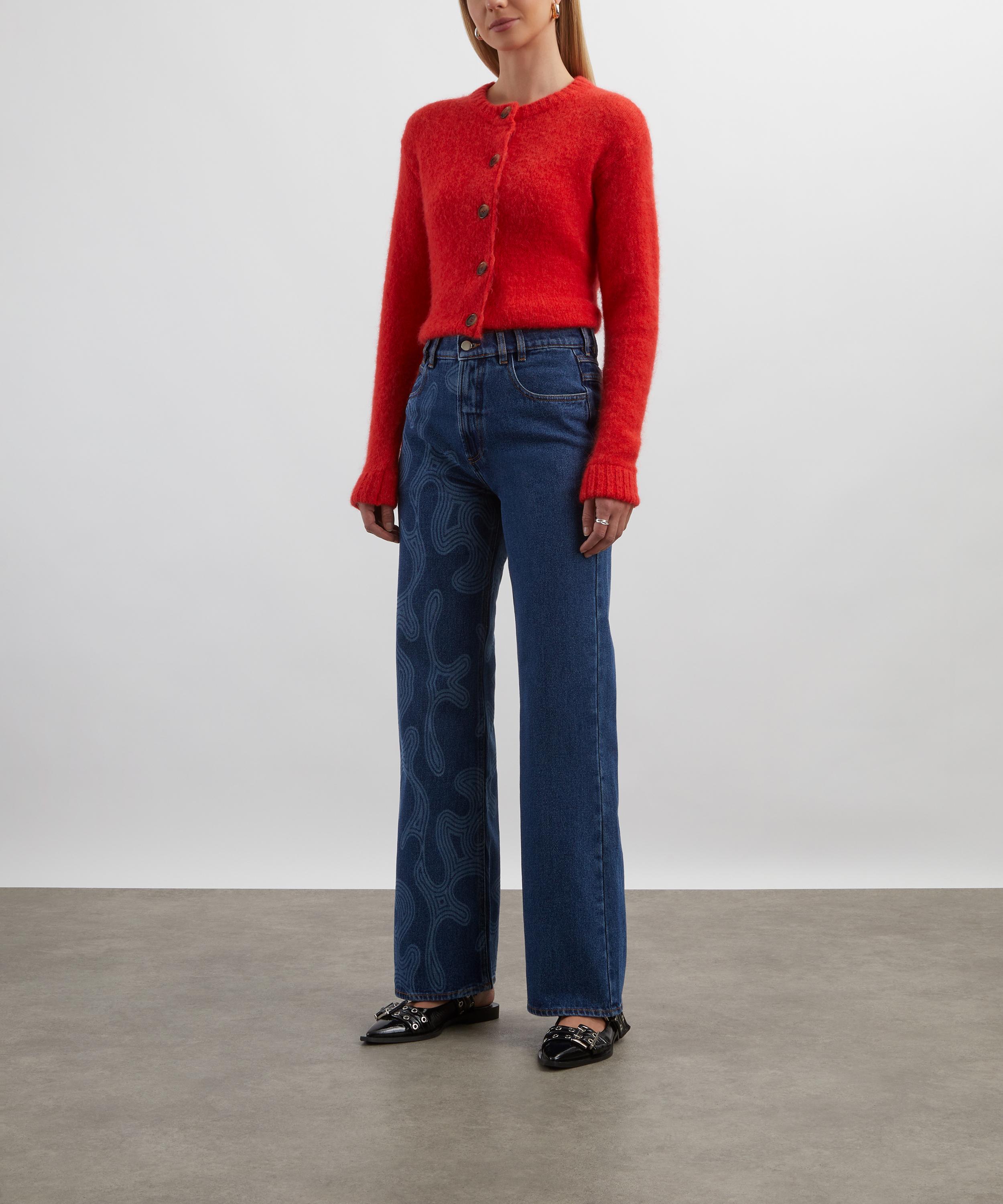 FANFARE - High-Waisted Wide-Leg Laser Jeans image number 1