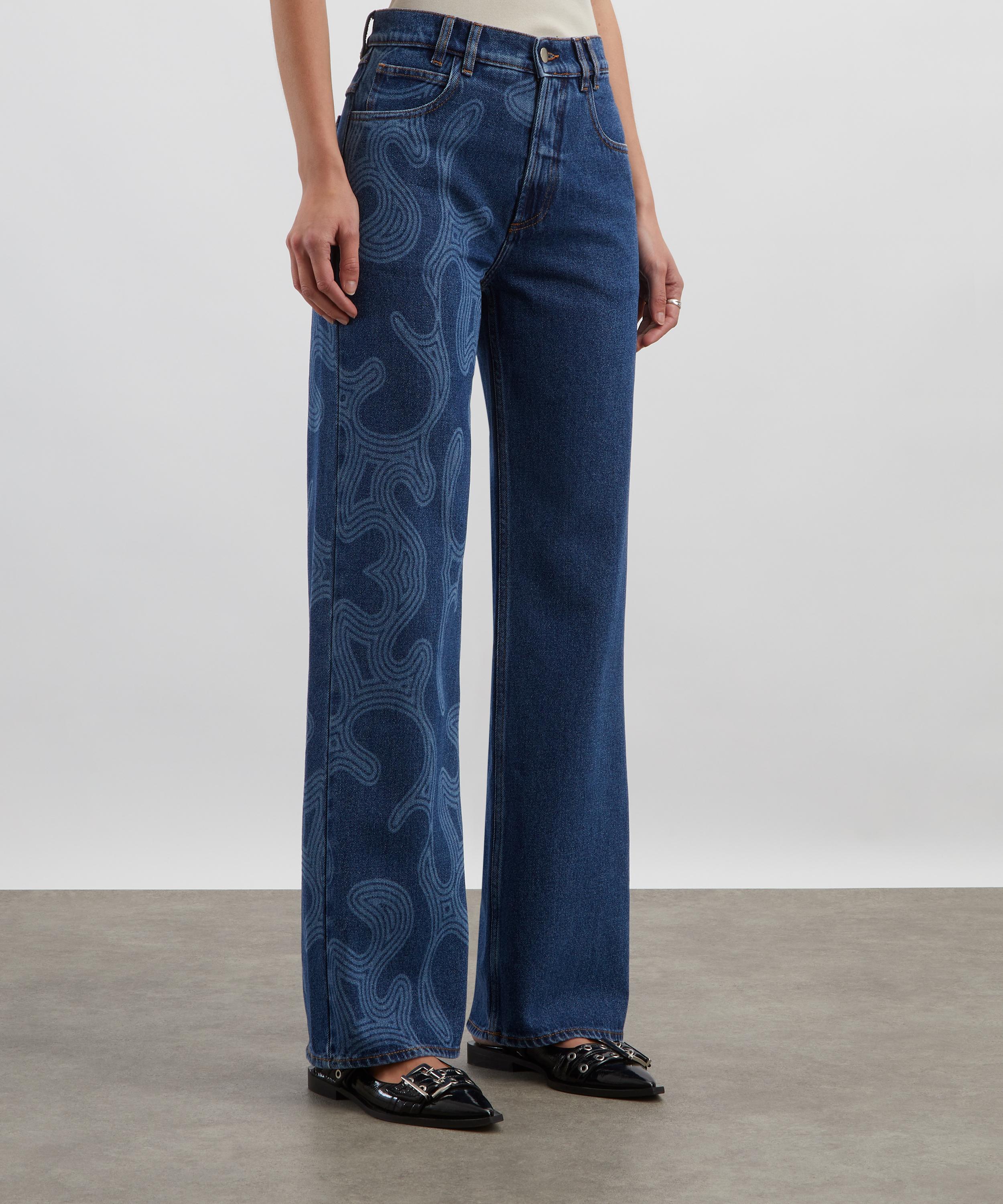 FANFARE - High-Waisted Wide-Leg Laser Jeans image number 2