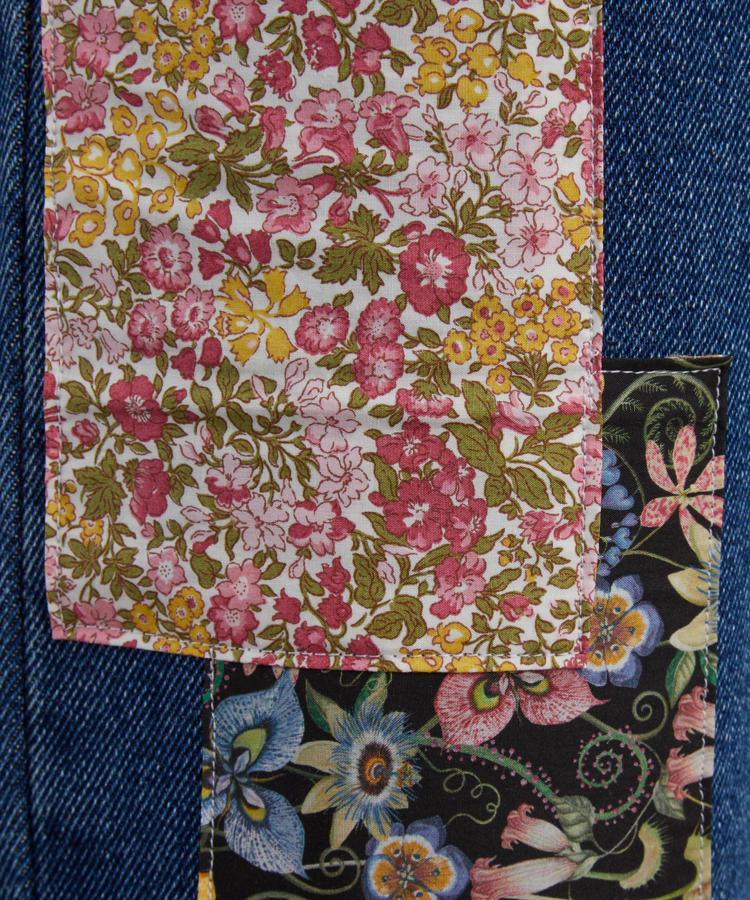 FANFARE - High-Waisted Wide-Leg Liberty Square Patch Jeans image number 4