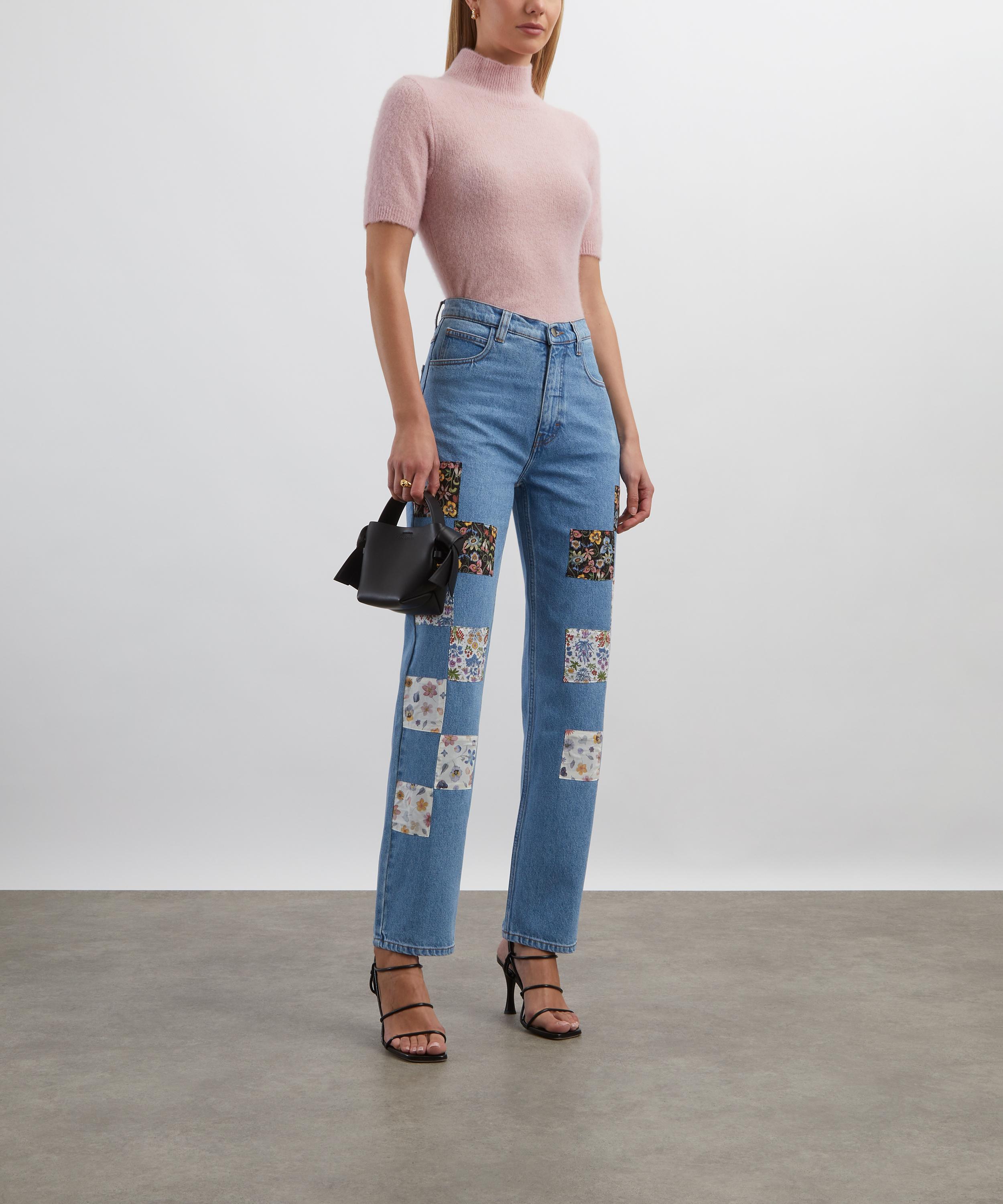 FANFARE - High-Waisted Liberty Square Patch Jeans image number 1