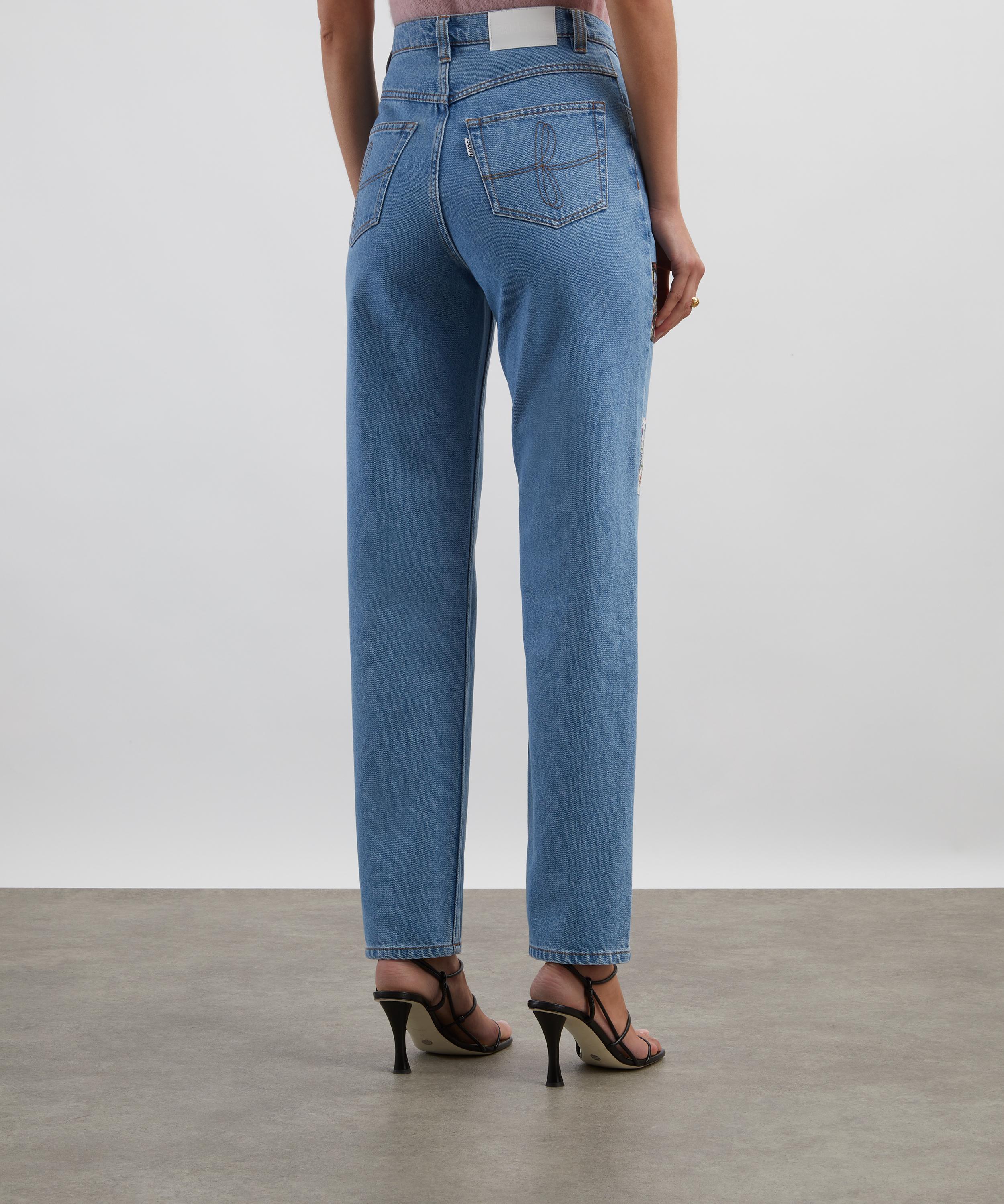 FANFARE - High-Waisted Liberty Square Patch Jeans image number 3