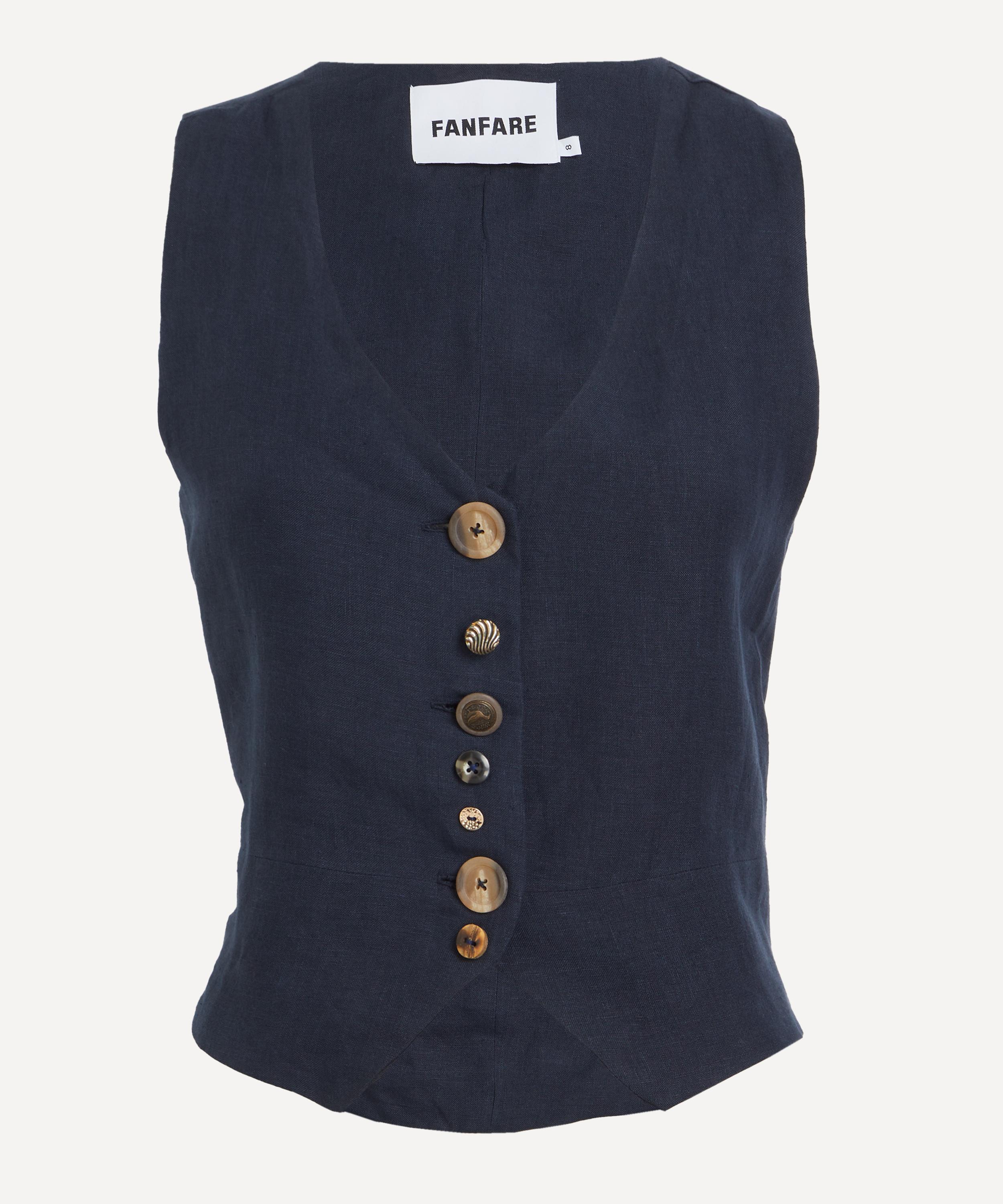 FANFARE - Daphne Linen Waistcoat image number 0