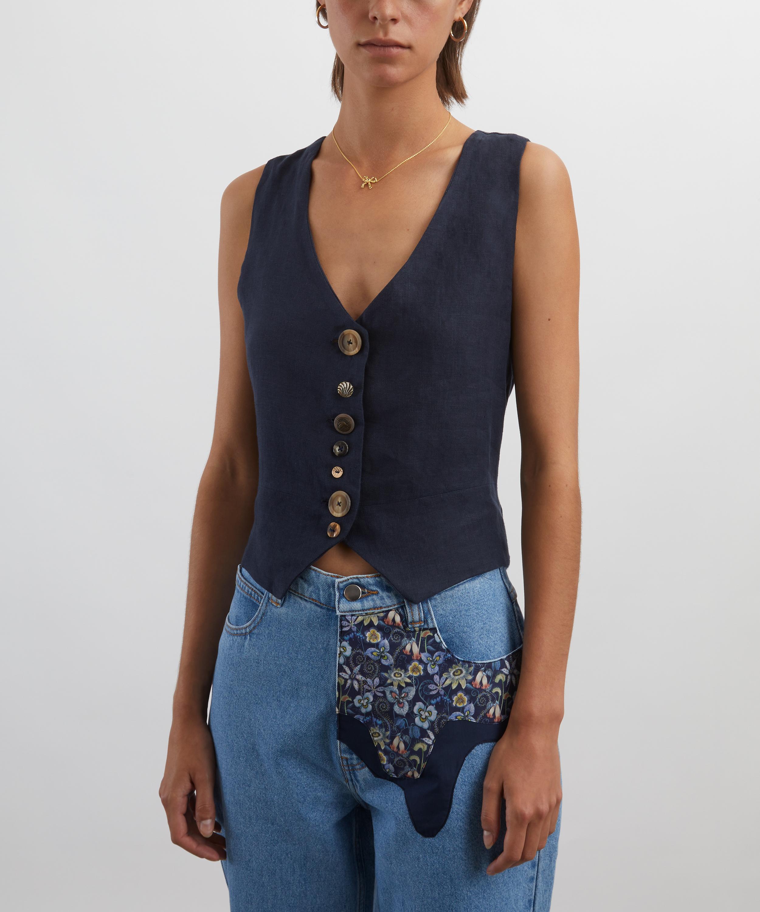 FANFARE - Daphne Linen Waistcoat image number 2