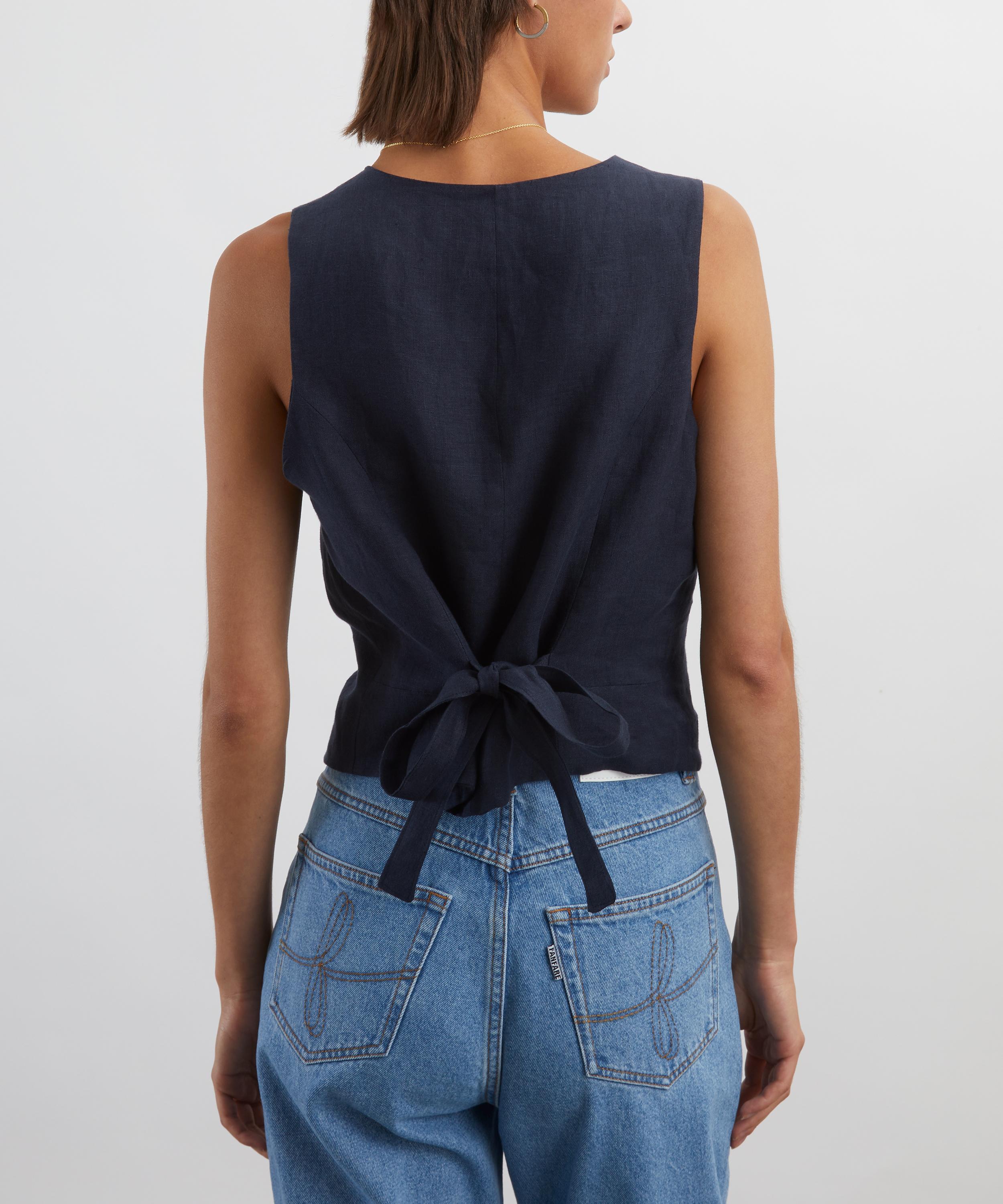 FANFARE - Daphne Linen Waistcoat image number 3