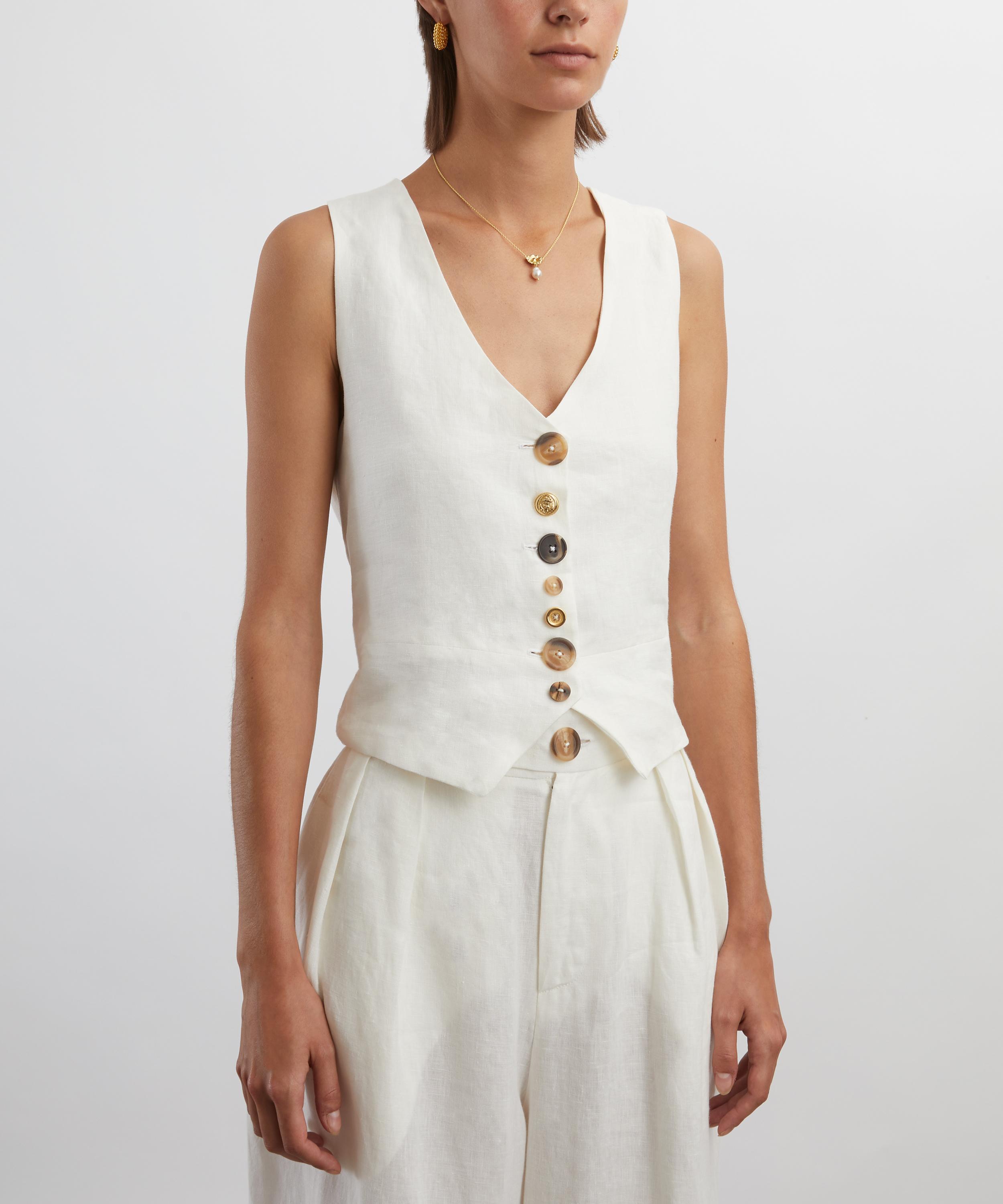 FANFARE - Daphne Linen Waistcoat image number 2
