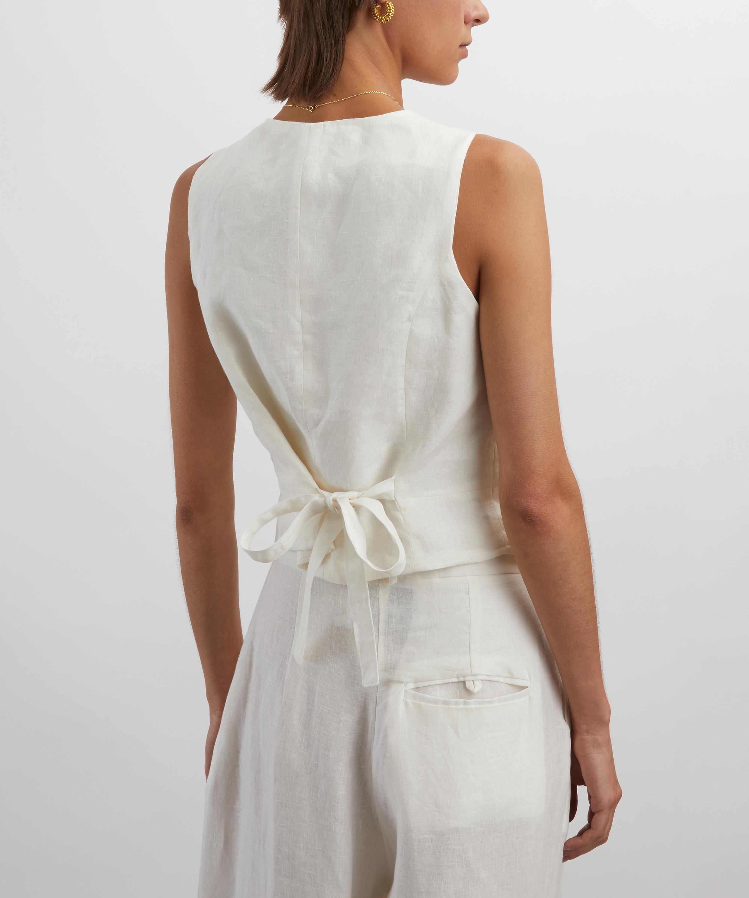 FANFARE - Daphne Linen Waistcoat image number 3