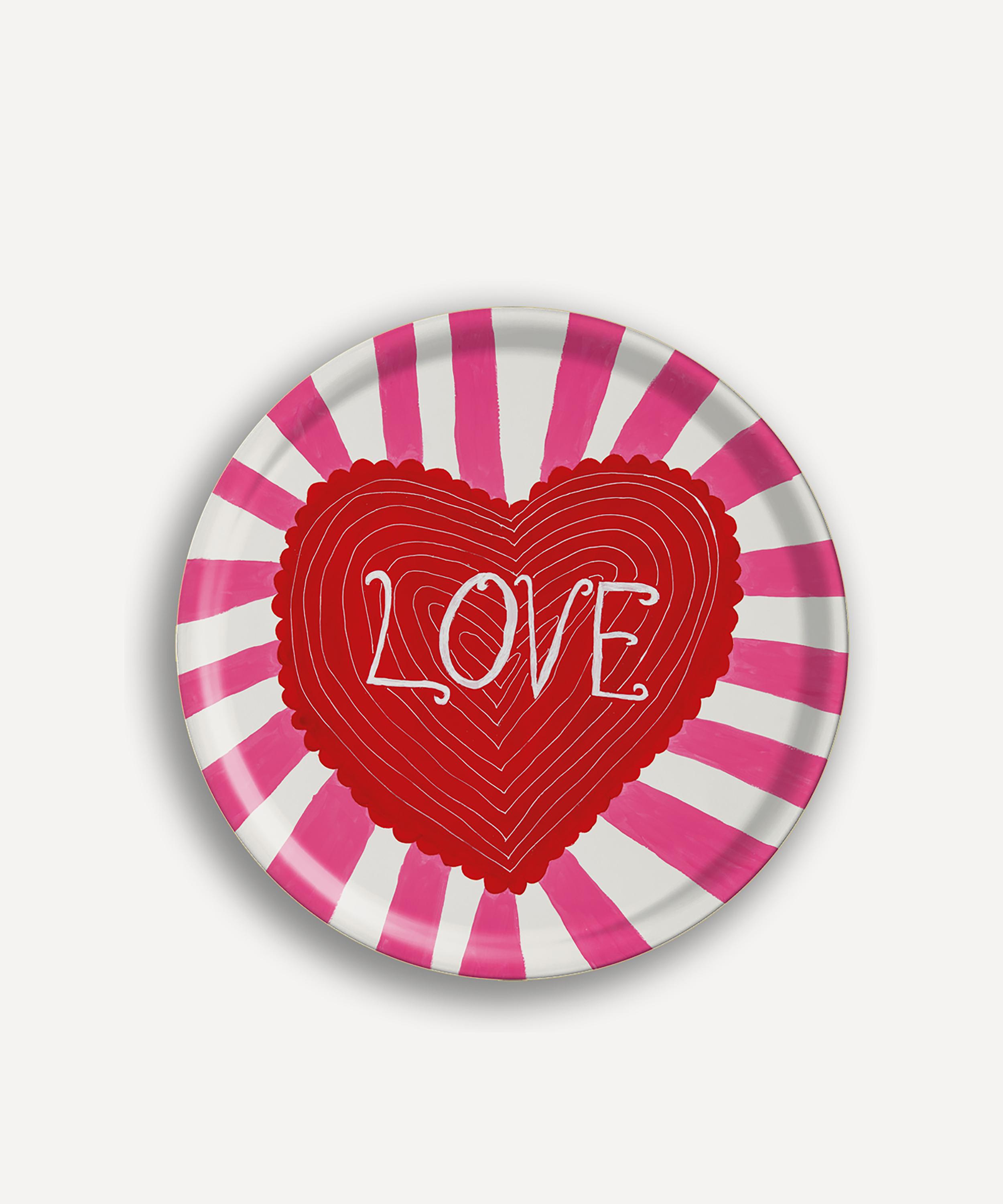 Avenida Home - Love Round Birch Wood Tray