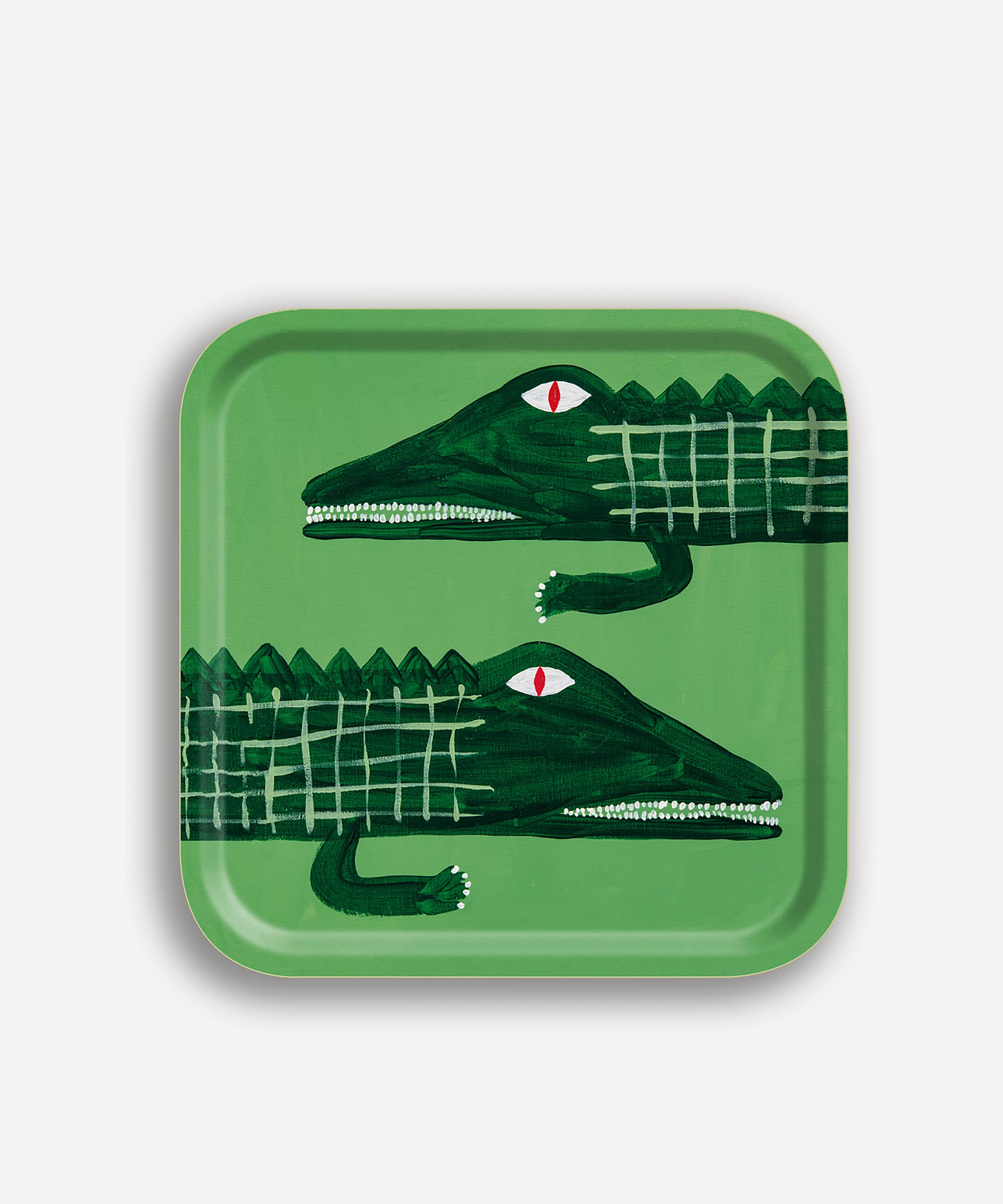 Avenida Home - Mr Croc Square Birch Wood Tray