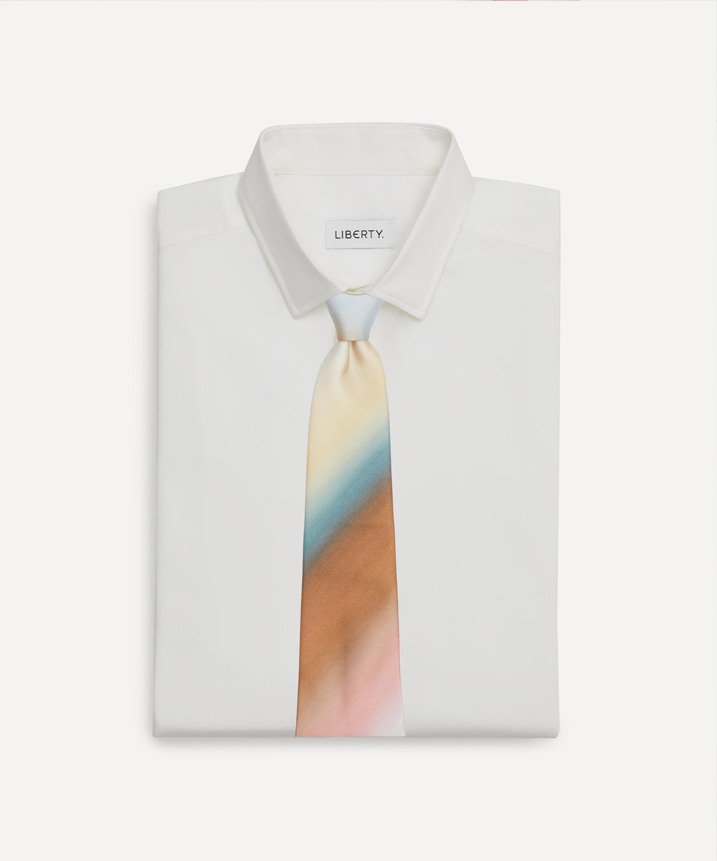 Paul Smith - Multicolour Smith Stripe Ombre Silk Tie image number 2