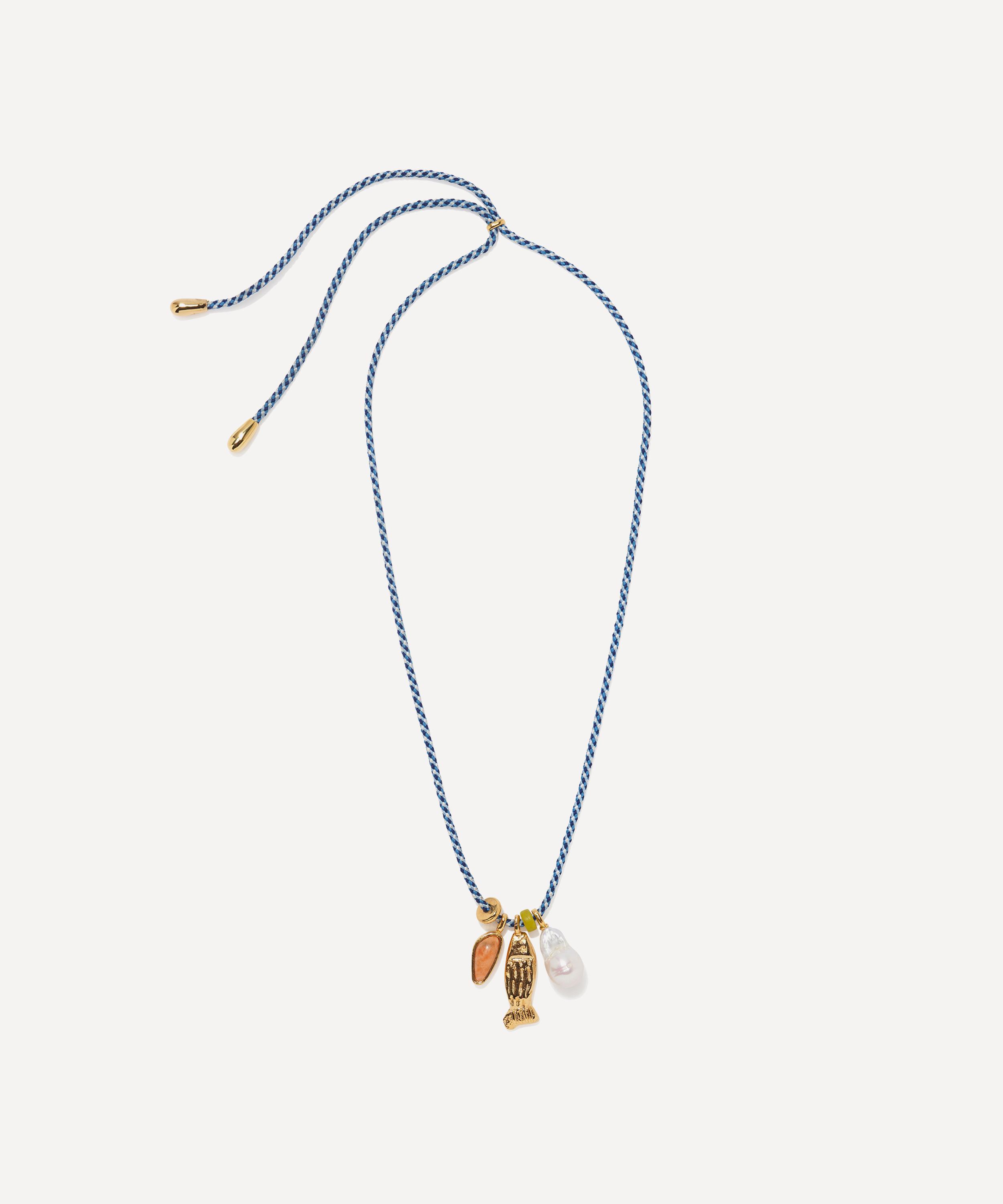 Lizzie Fortunato - 24ct Gold-Plated Minnow Pendant Necklace image number 0