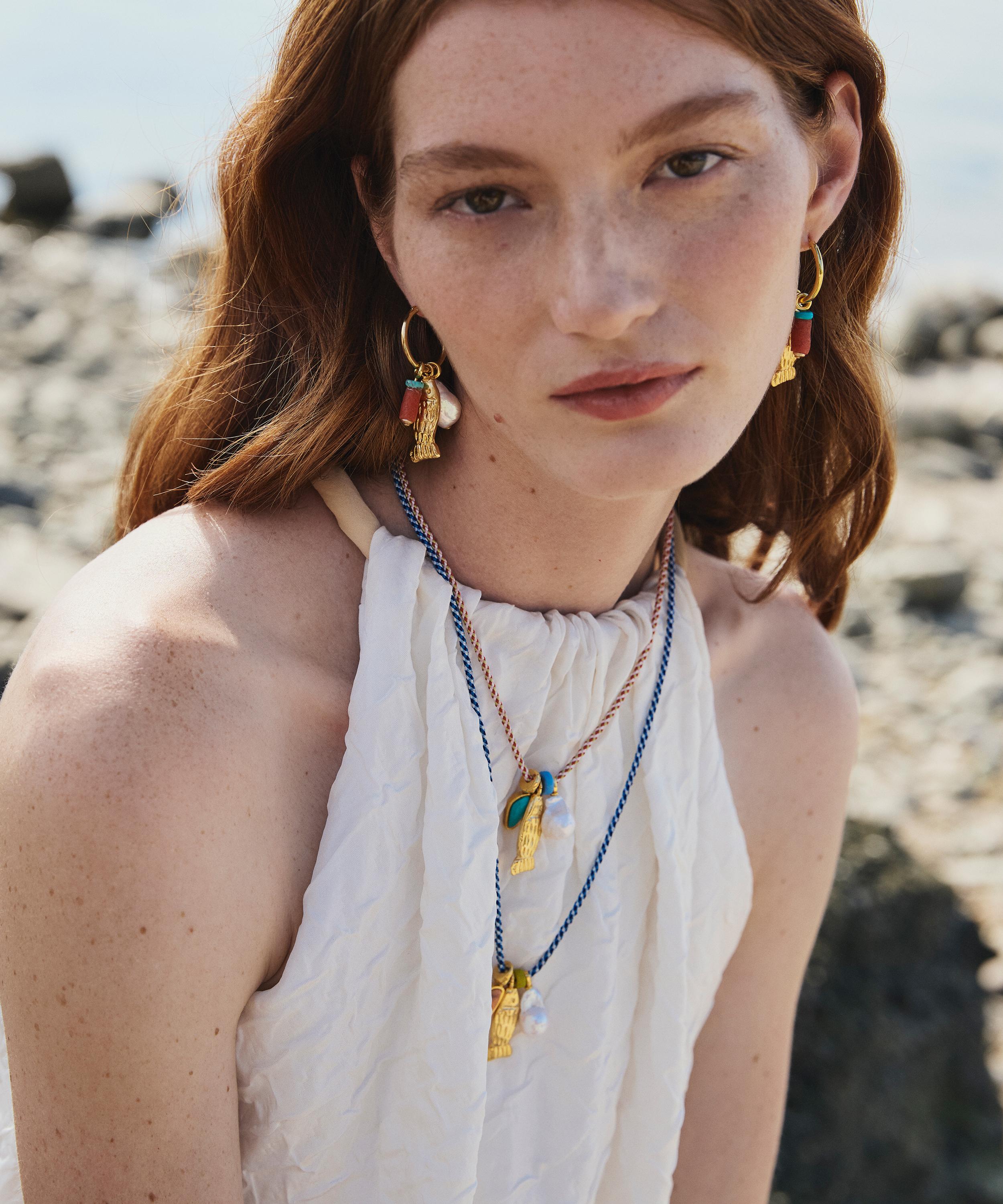 Lizzie Fortunato - 24ct Gold-Plated Minnow Pendant Necklace image number 1