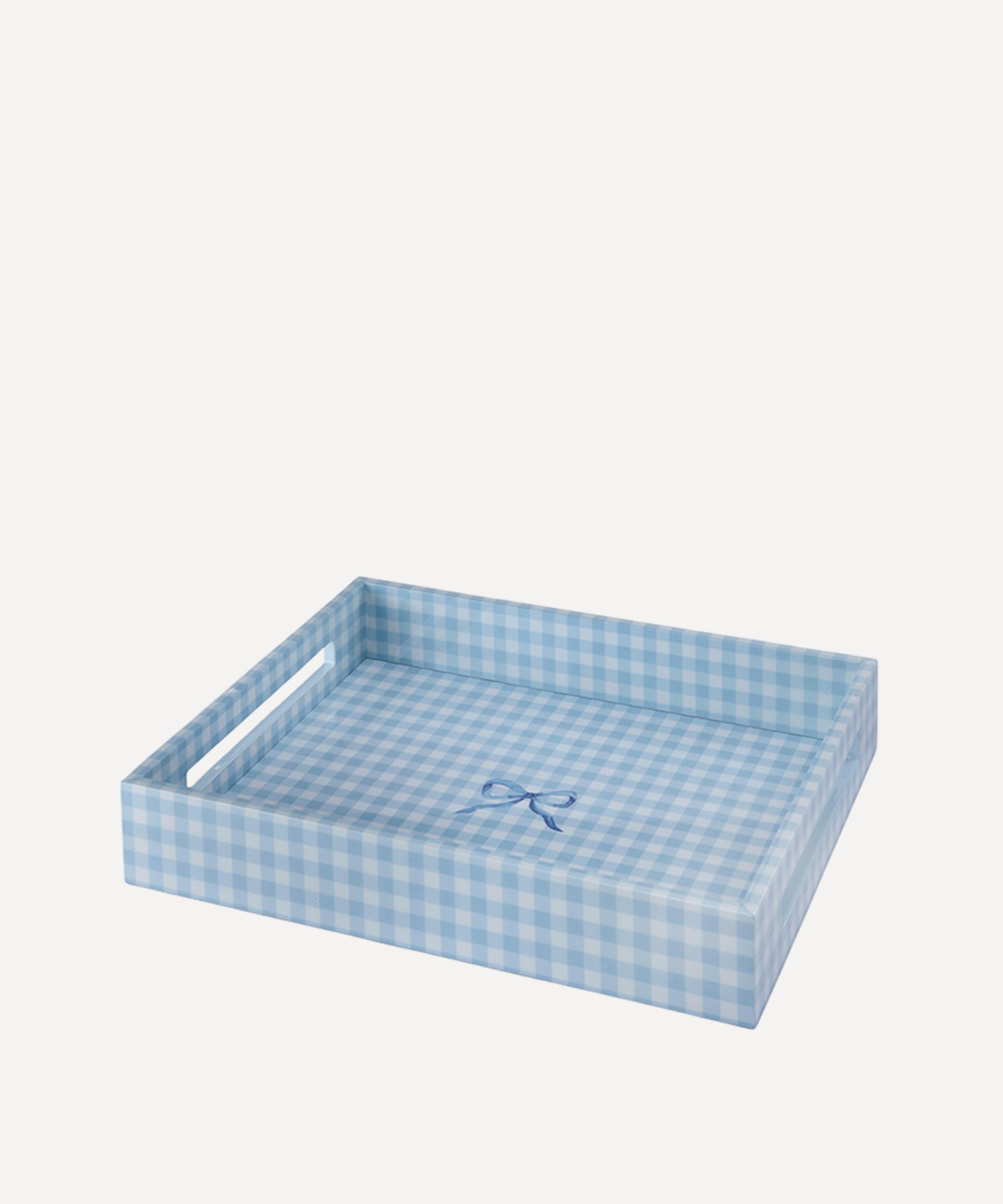 Addison Ross - Large Blue Gingham Tray image number 0