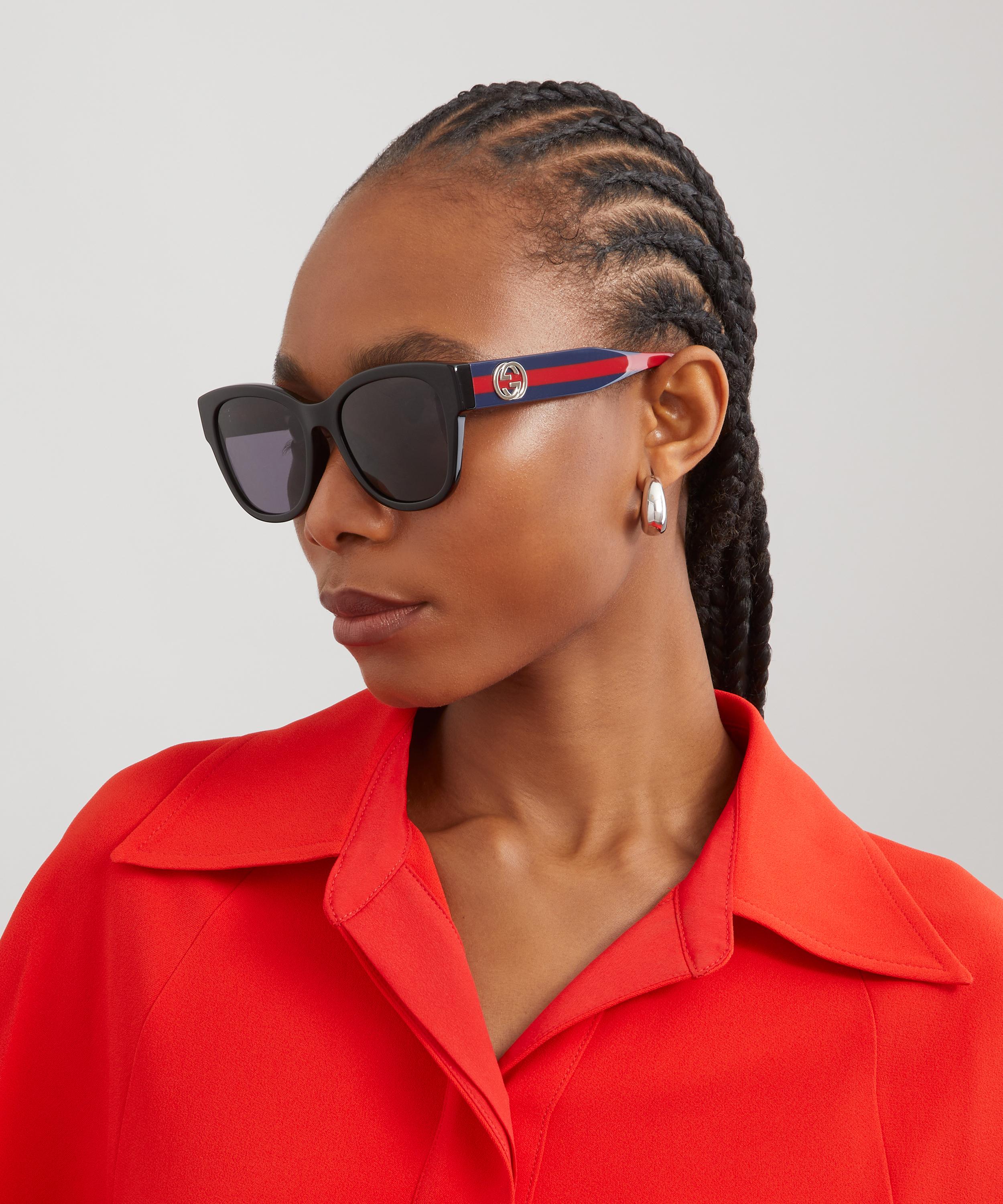 Gucci - Low Nose Bridge Butterfly Injection Sunglasses image number 1