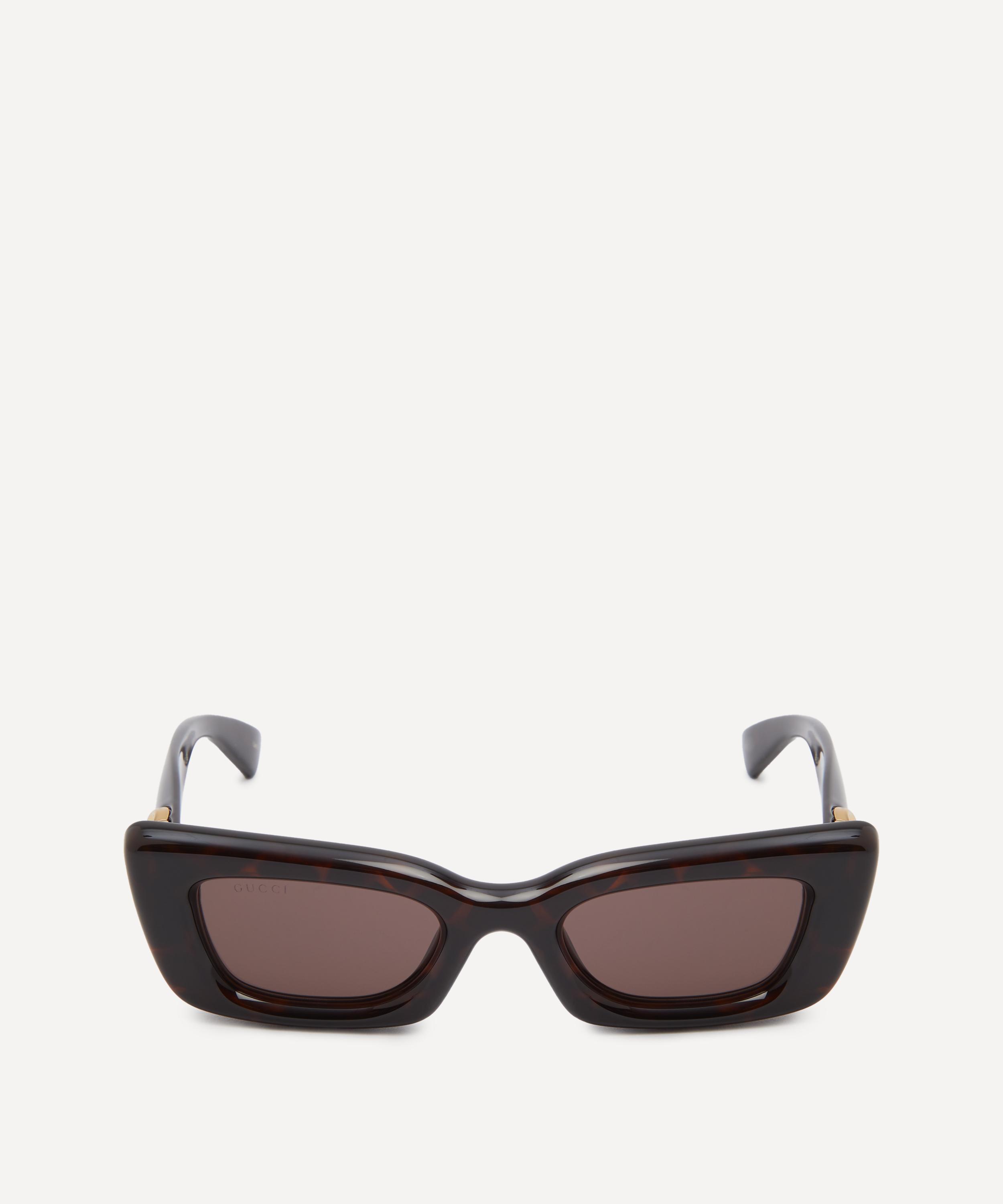 Gucci - Rectangle Havana Logo Sunglasses image number 0