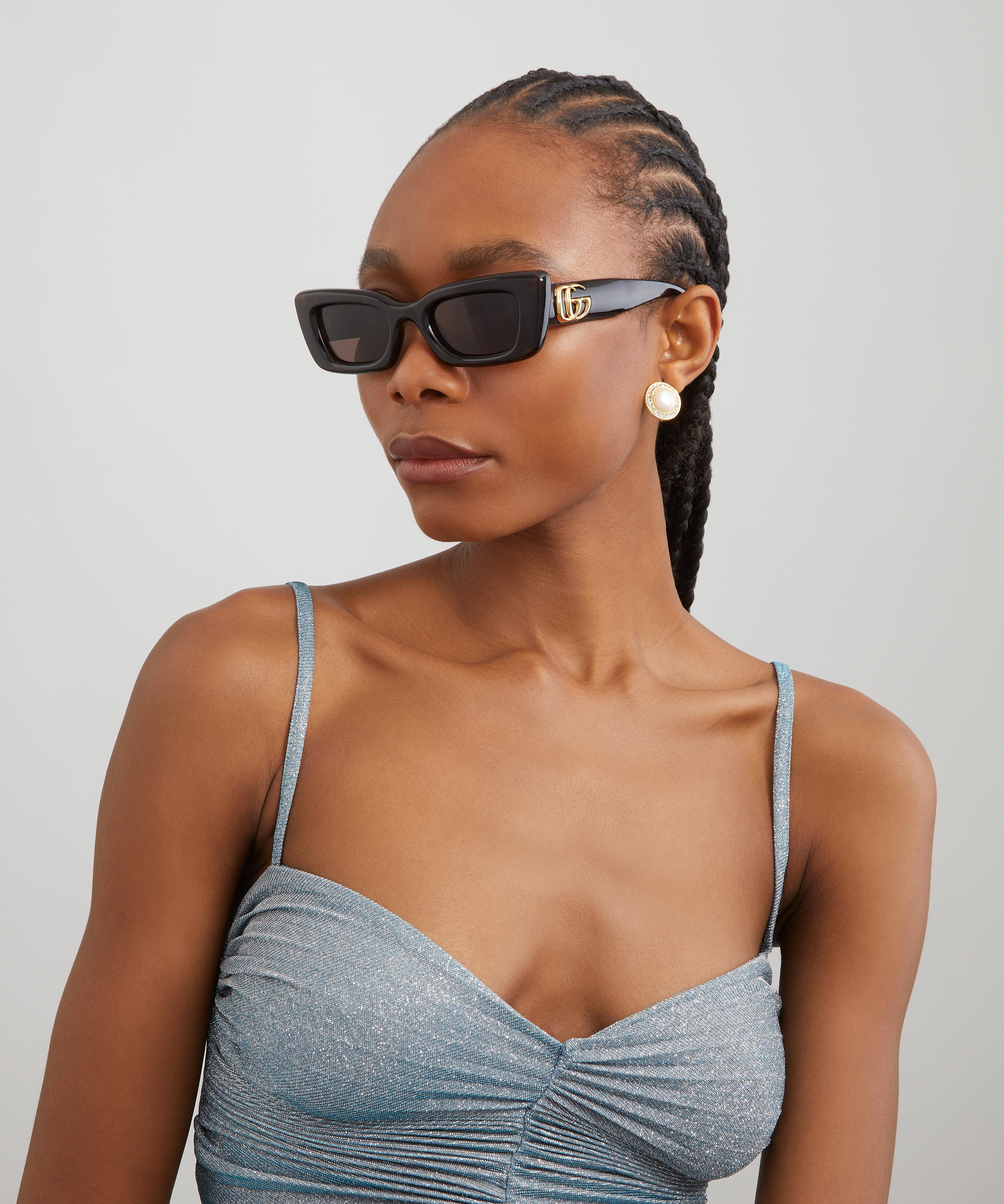 Gucci - Rectangle Havana Logo Sunglasses image number 1