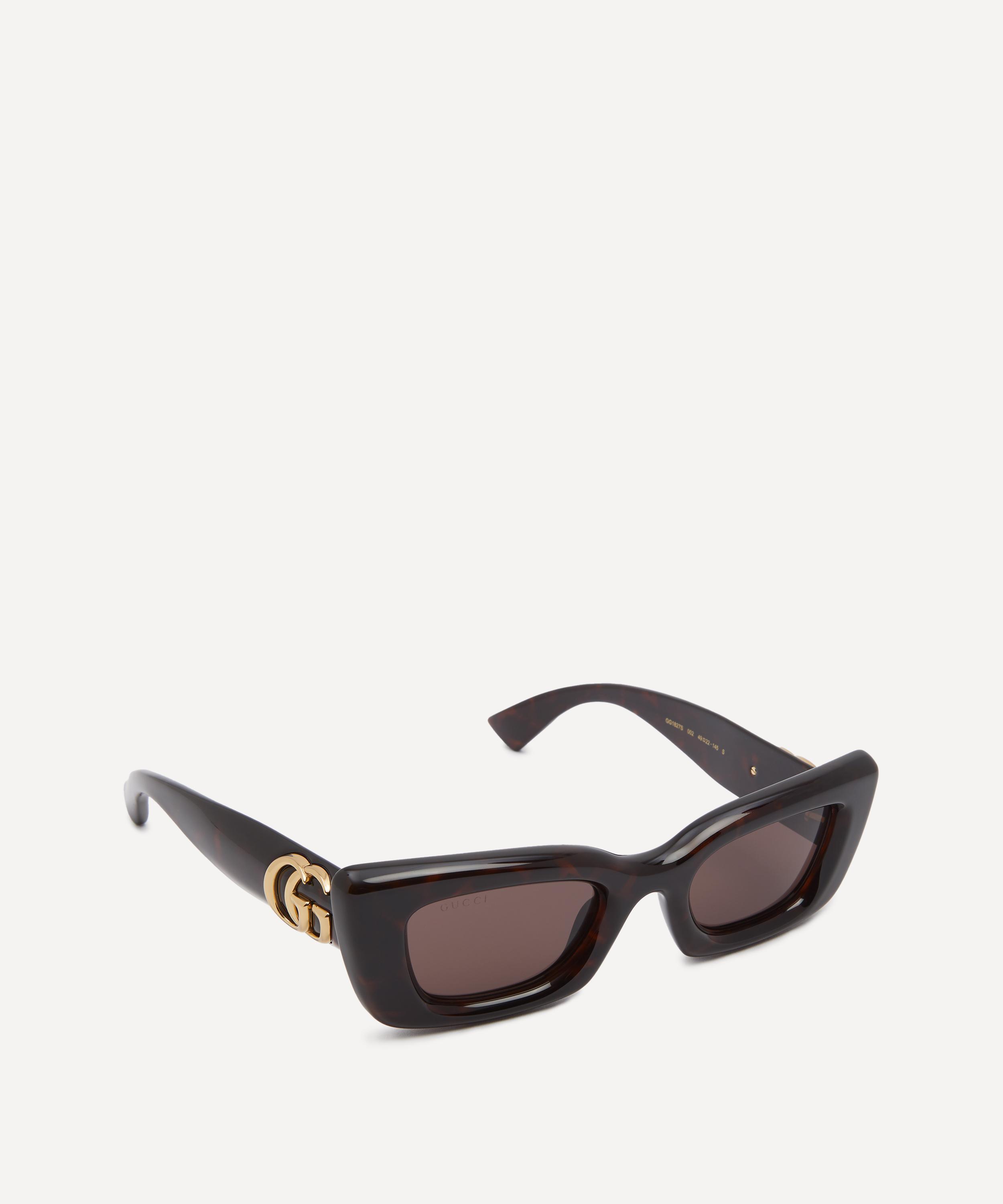 Gucci - Rectangle Havana Logo Sunglasses image number 1