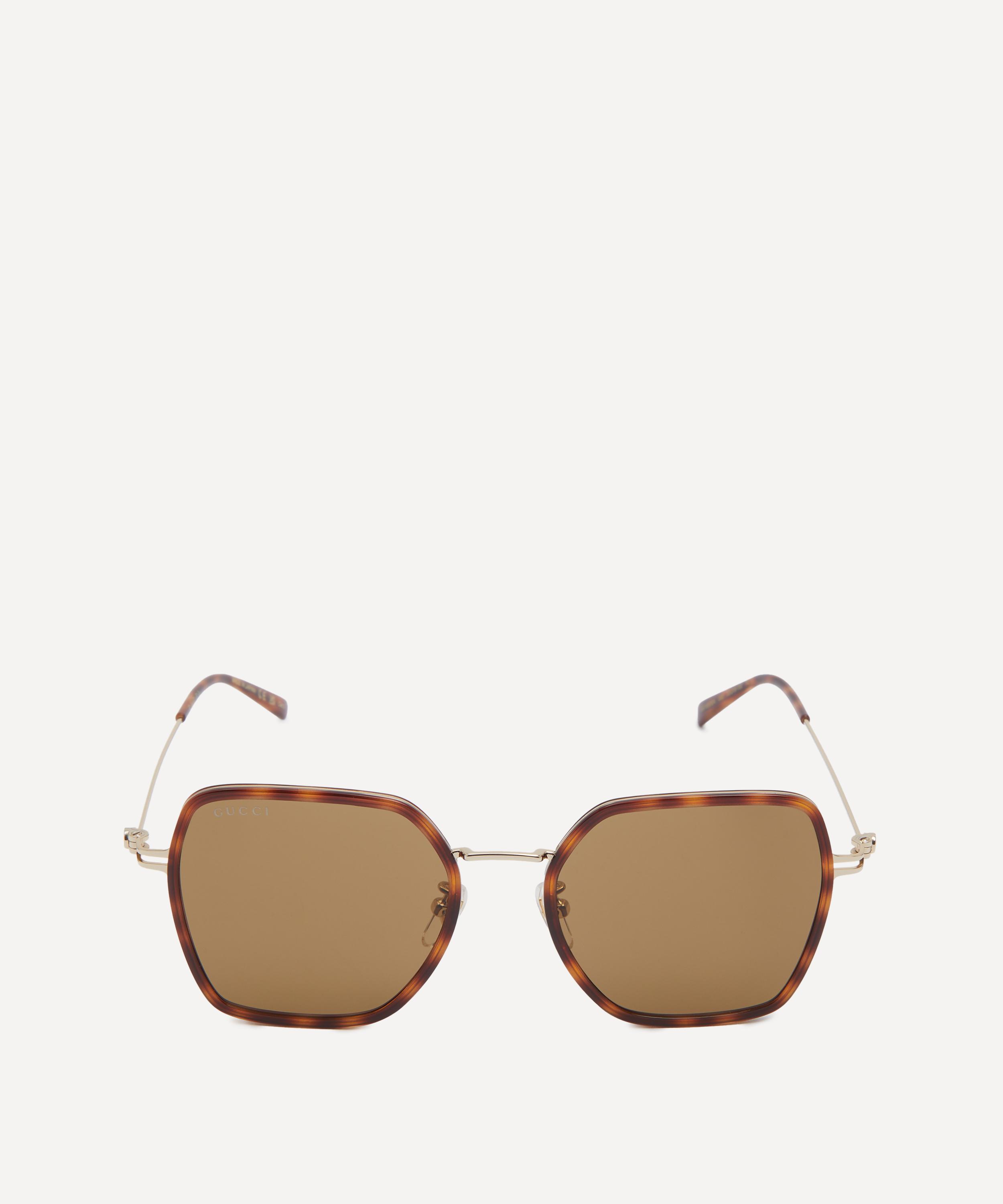 Gucci - Square Havana Combination Sunglasses image number 0