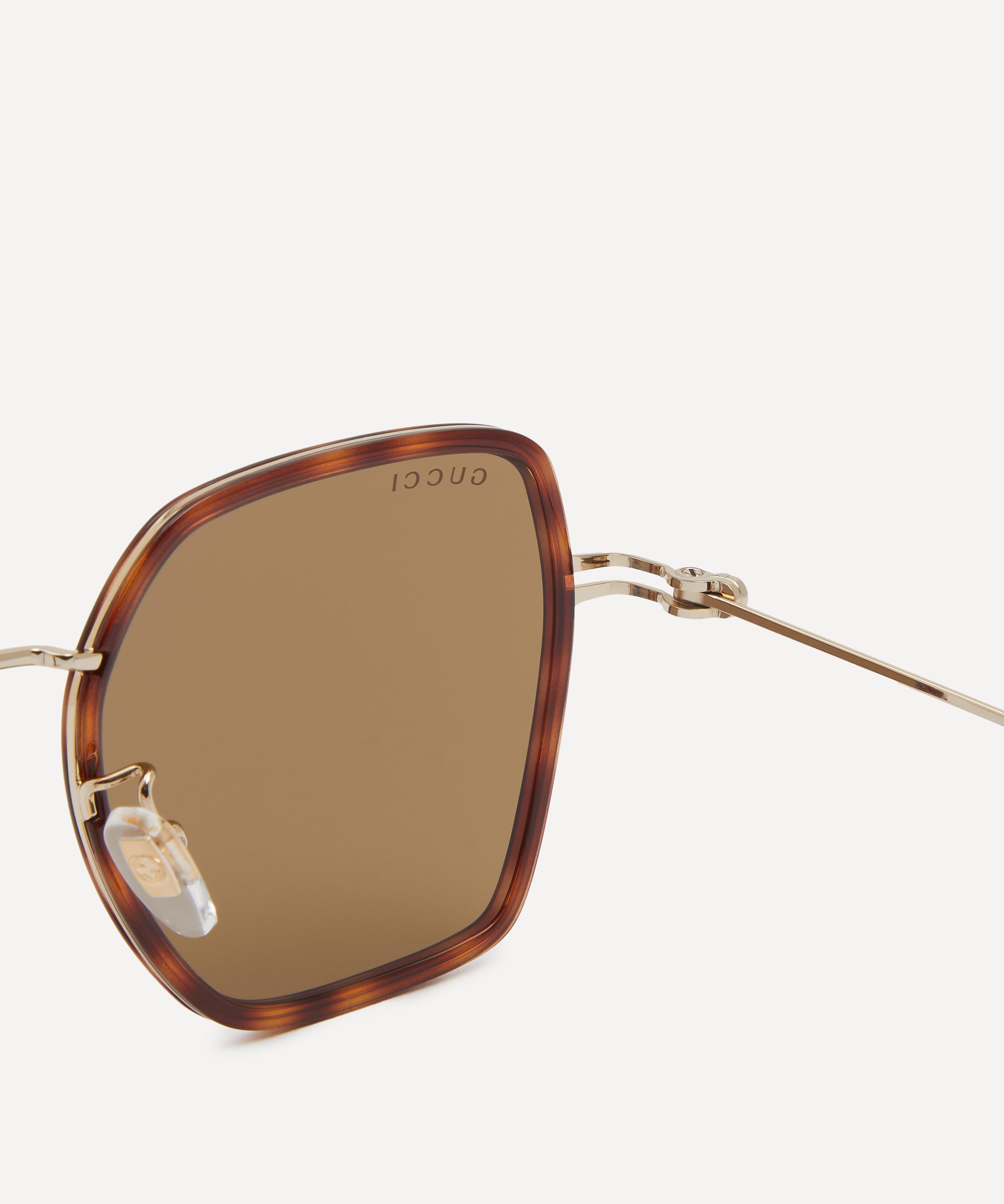 Gucci - Square Havana Combination Sunglasses image number 2