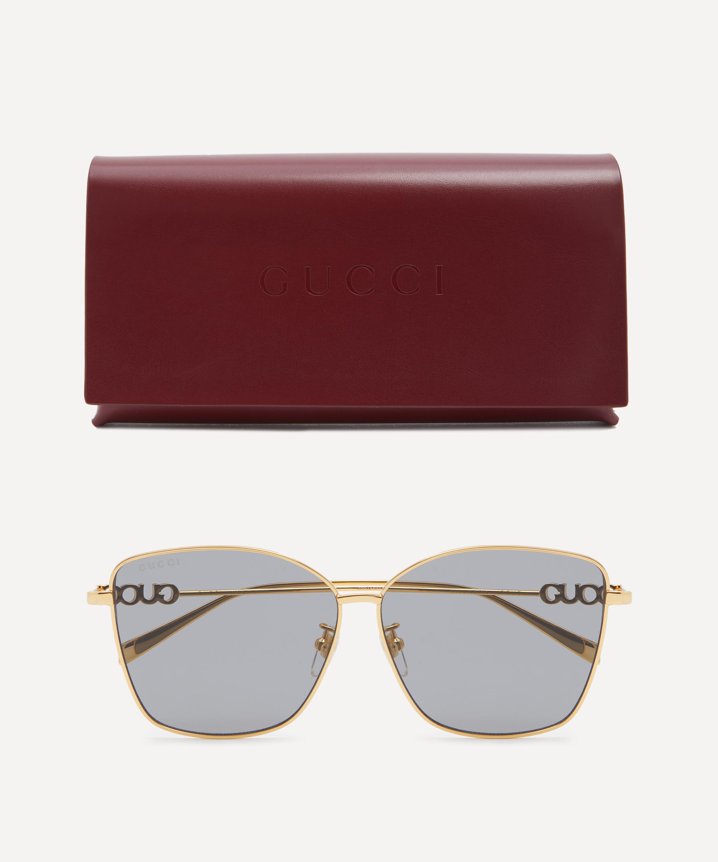 Gucci - Gold-Tone Cat-Eye Sunglasses image number 3