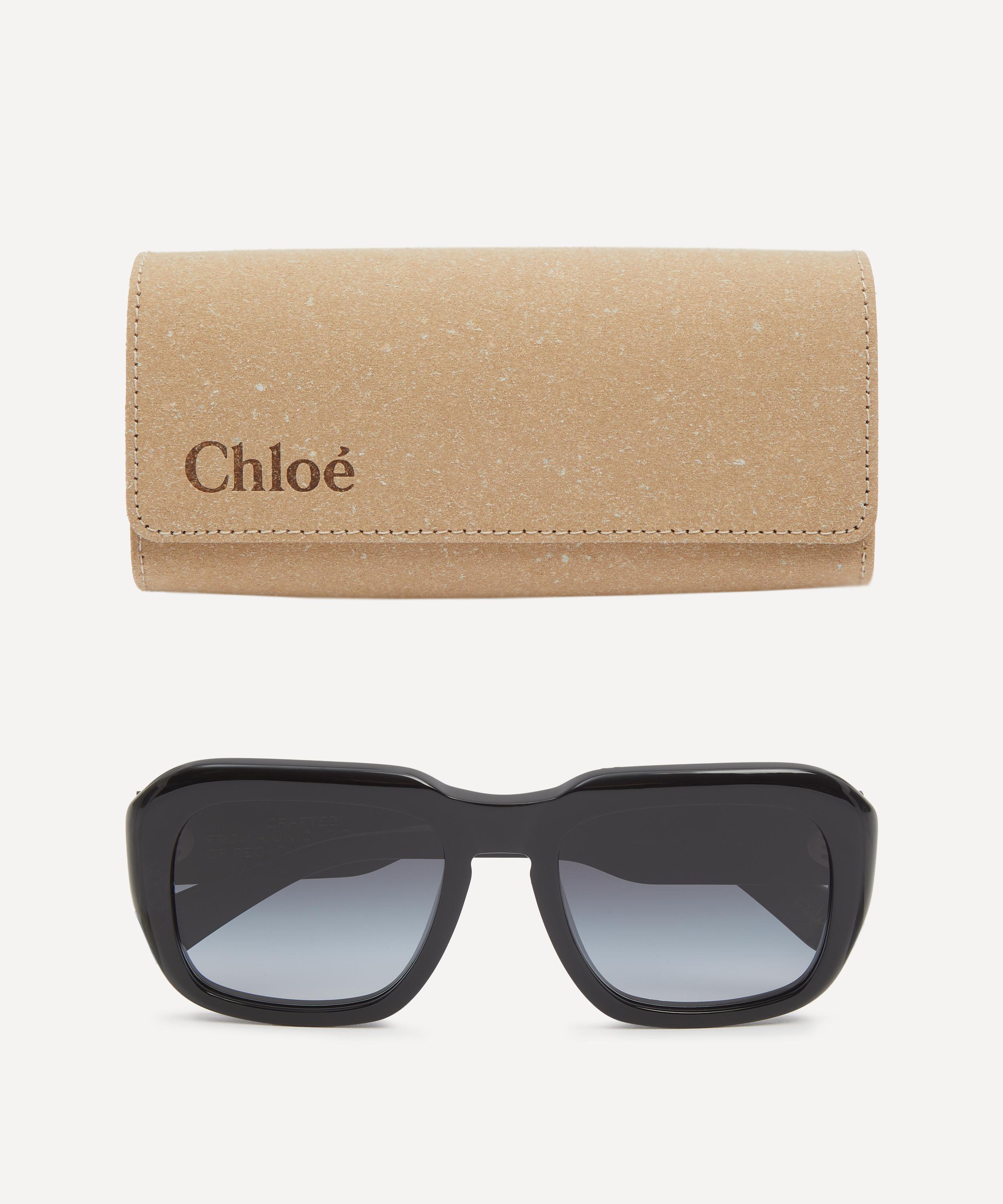 Chloé - Black Soft Square Acetate Sunglasses image number 3