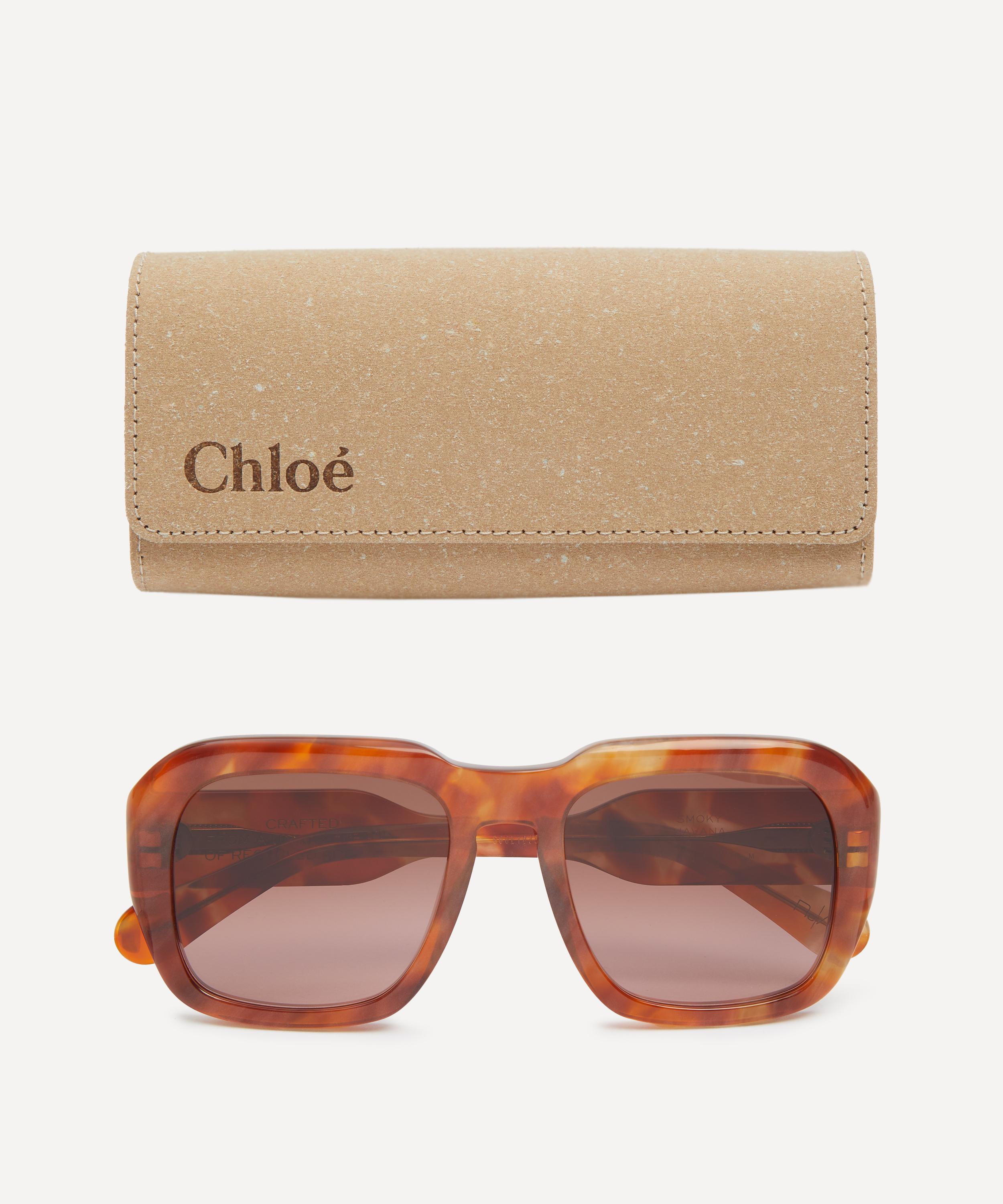 Chloé - Havana Soft Square Acetate Sunglasses image number 3