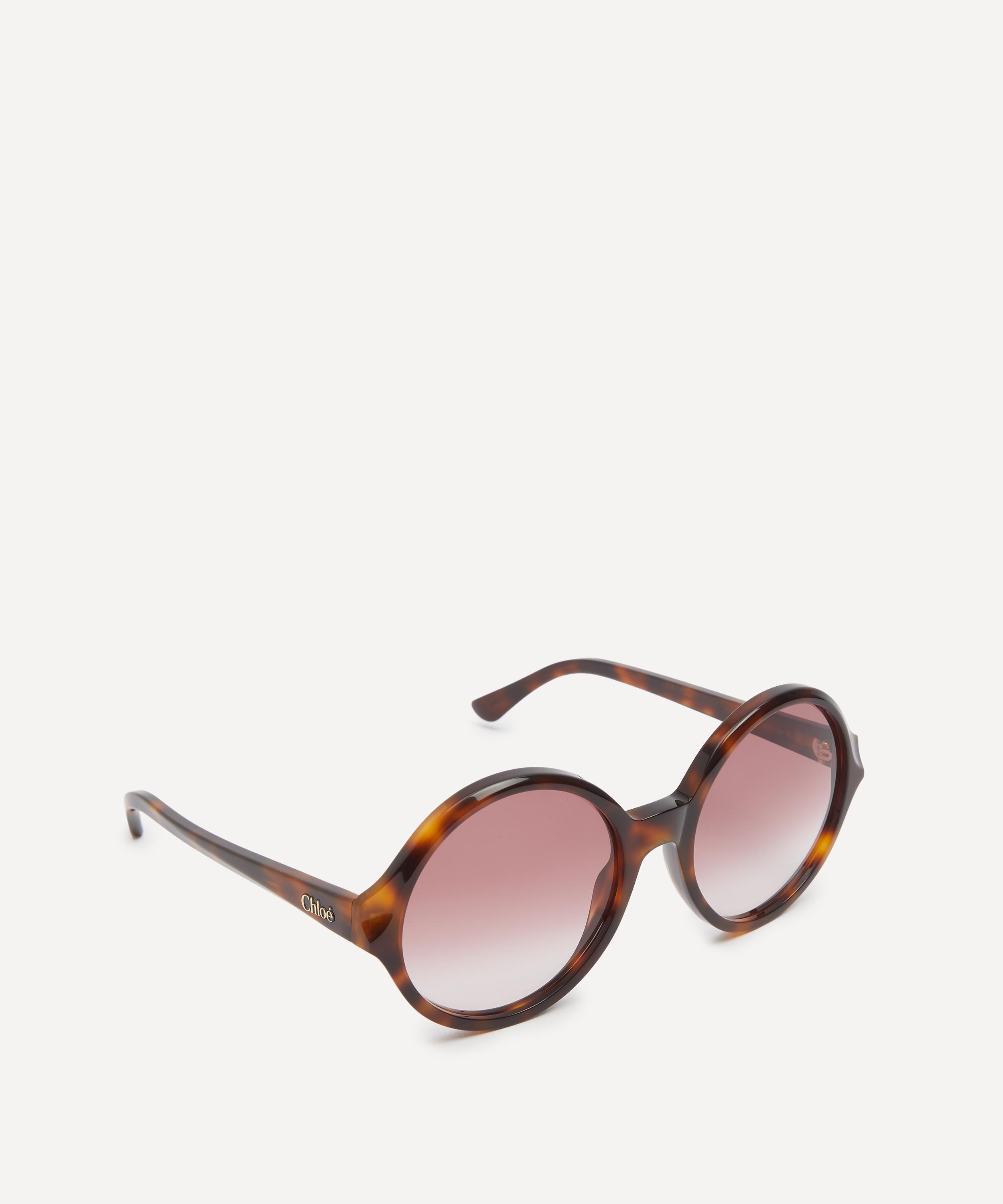 Chloé - Havana Round Acetate Sunglasses image number 1