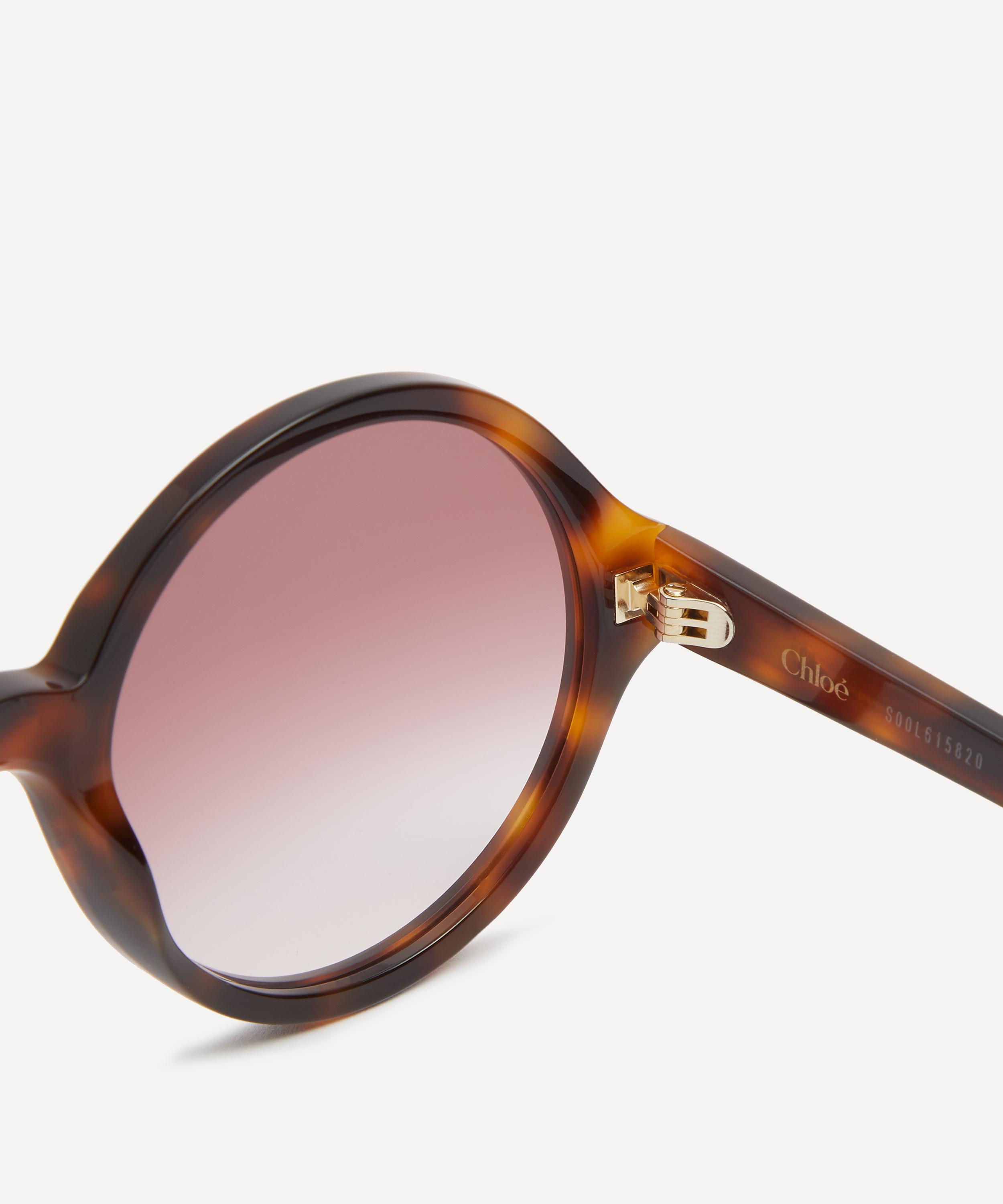 Chloé - Havana Round Acetate Sunglasses image number 2