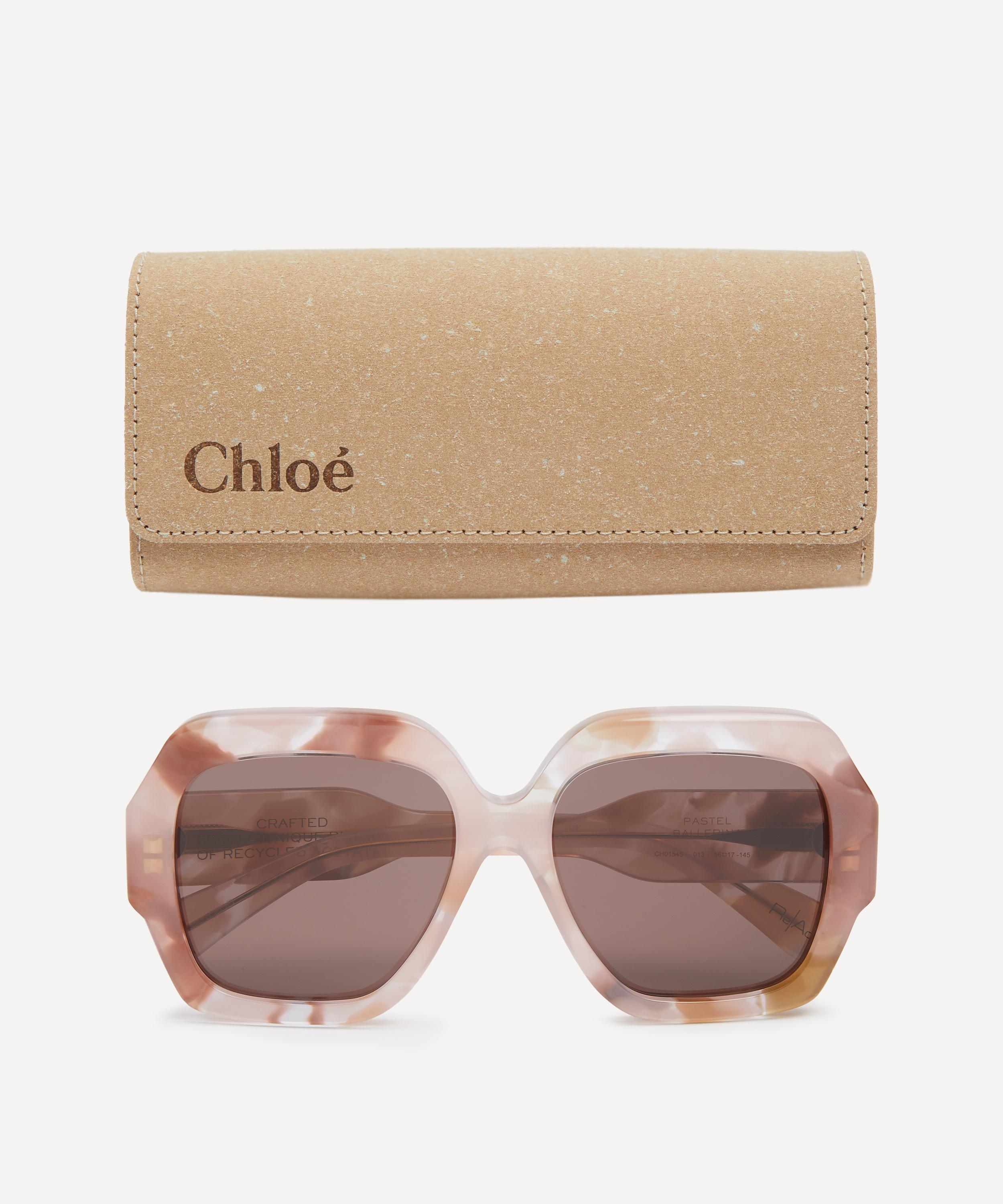 Chloé - Pink Rectangular Sunglasses image number 3