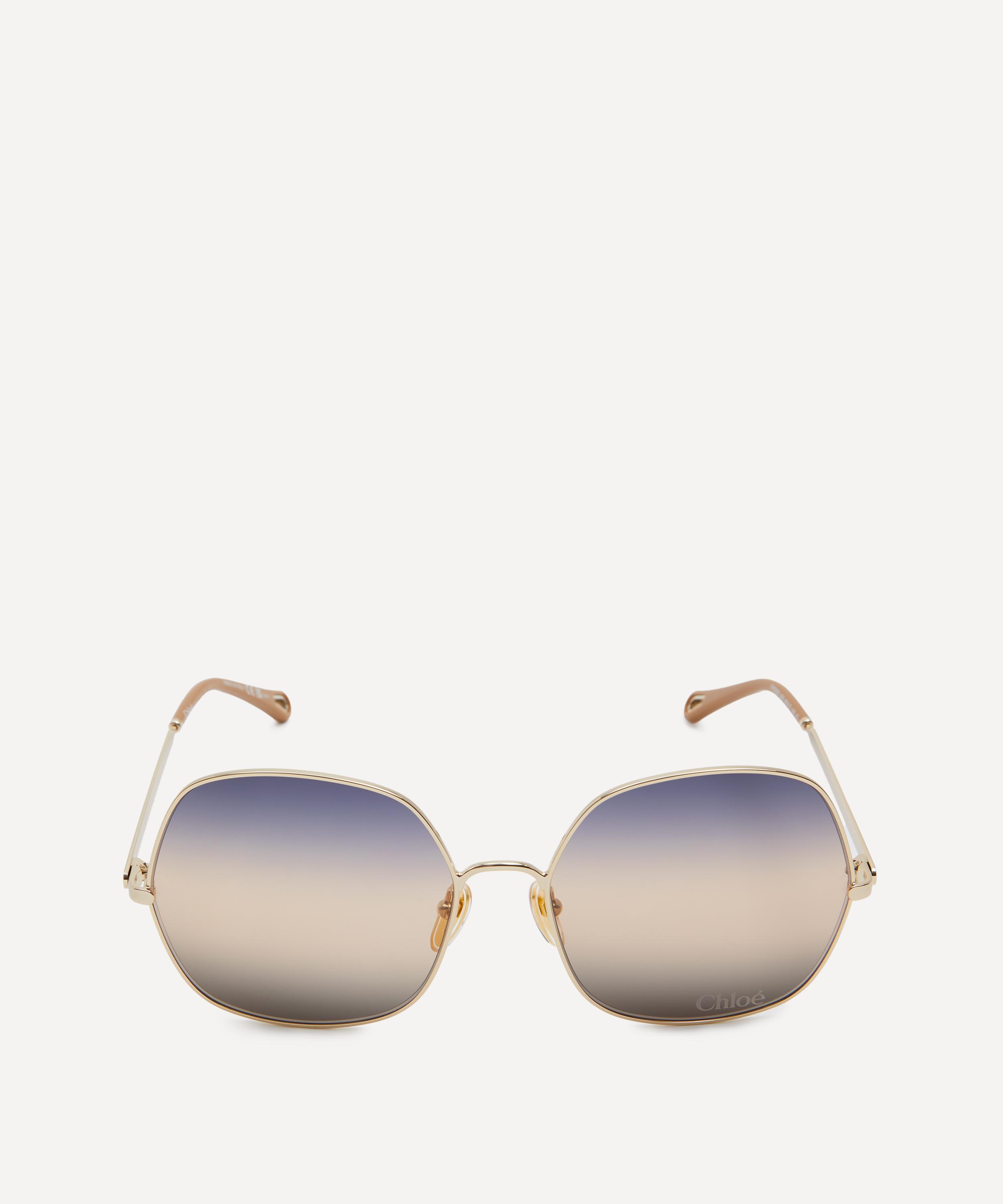 Chloé - Gold-Tone Square Sunglasses image number 0