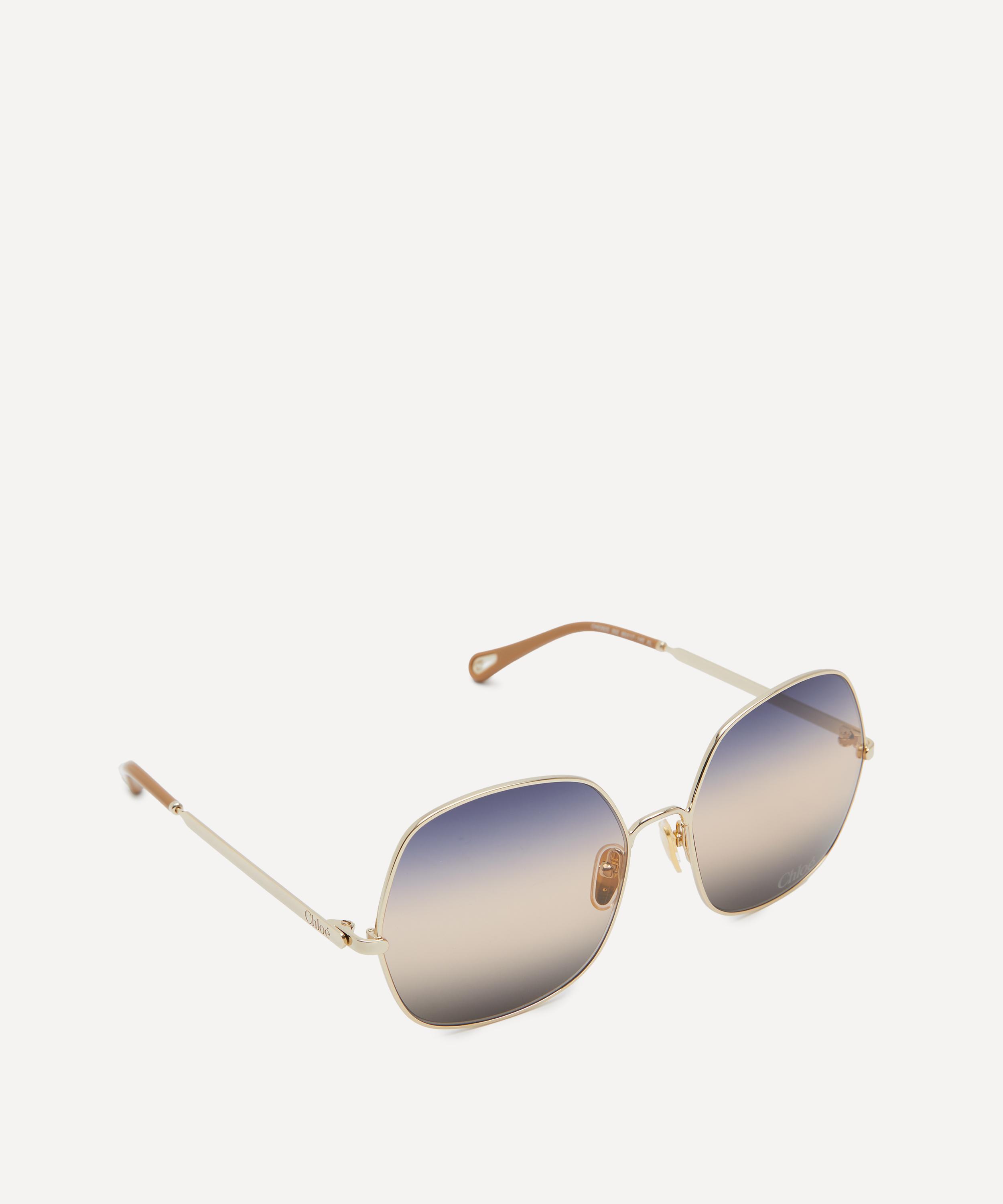 Chloé - Gold-Tone Square Sunglasses image number 1