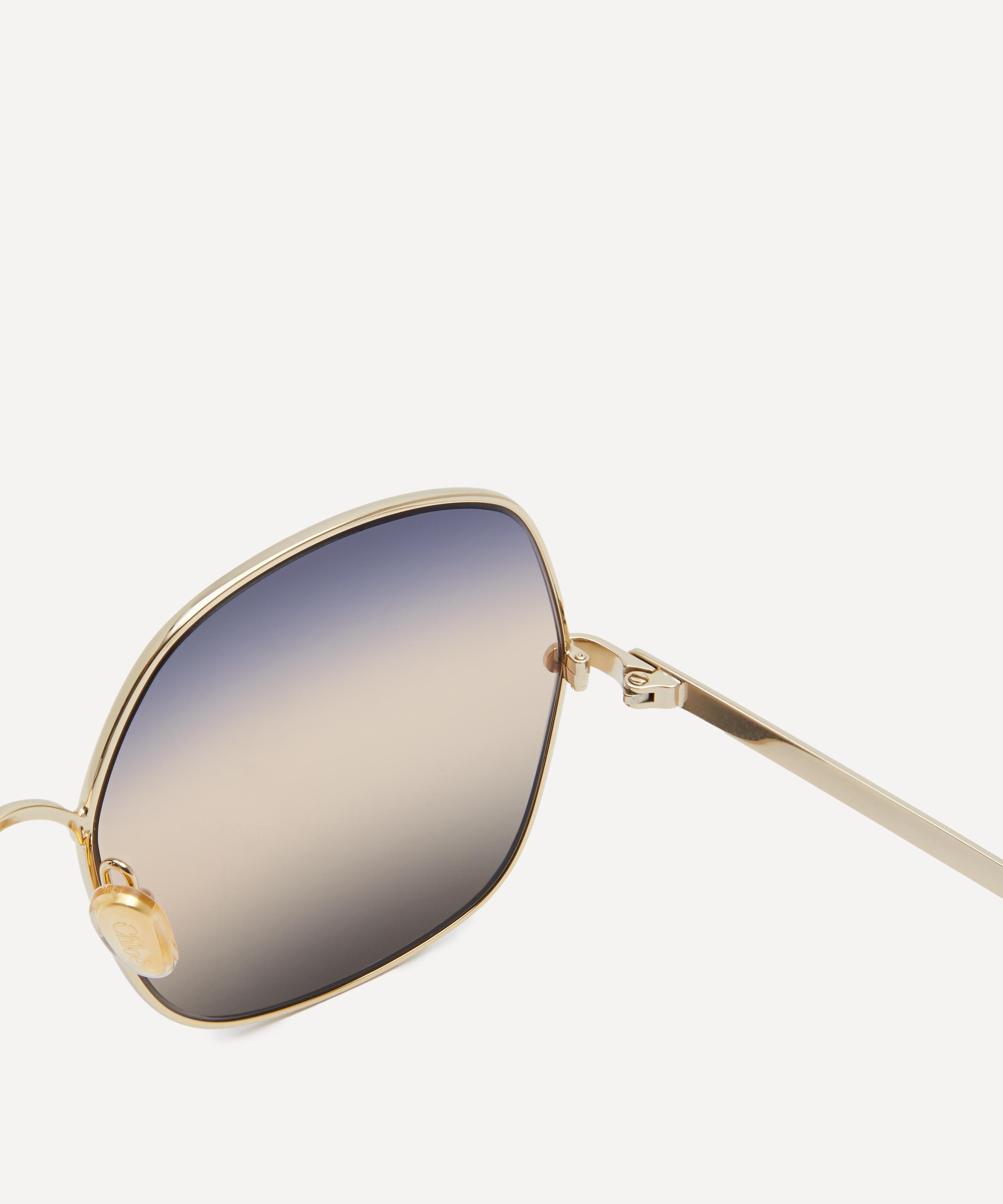 Chloé - Gold-Tone Square Sunglasses image number 2