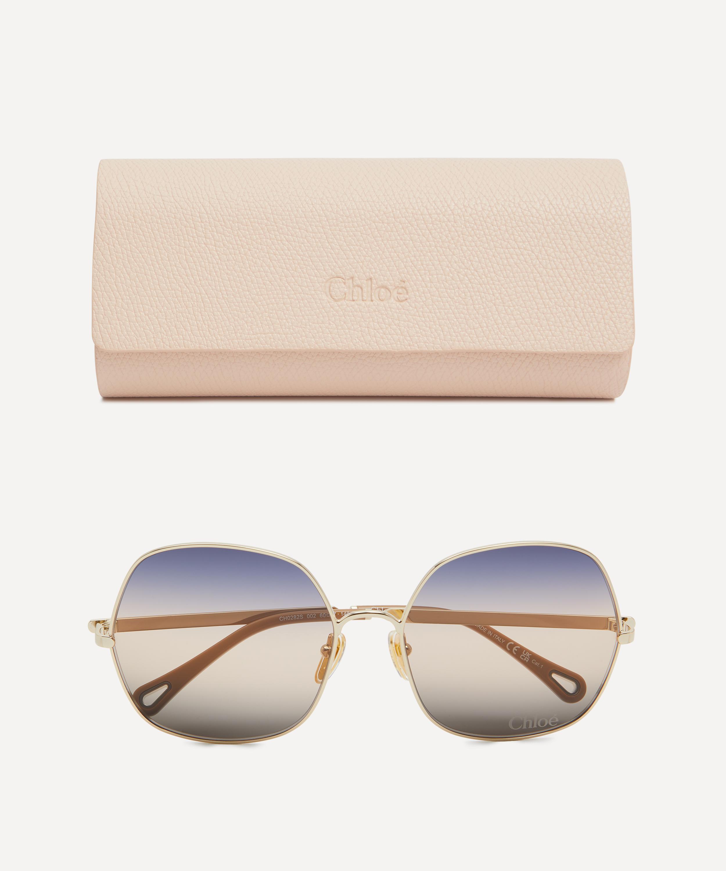 Chloé - Gold-Tone Square Sunglasses image number 3