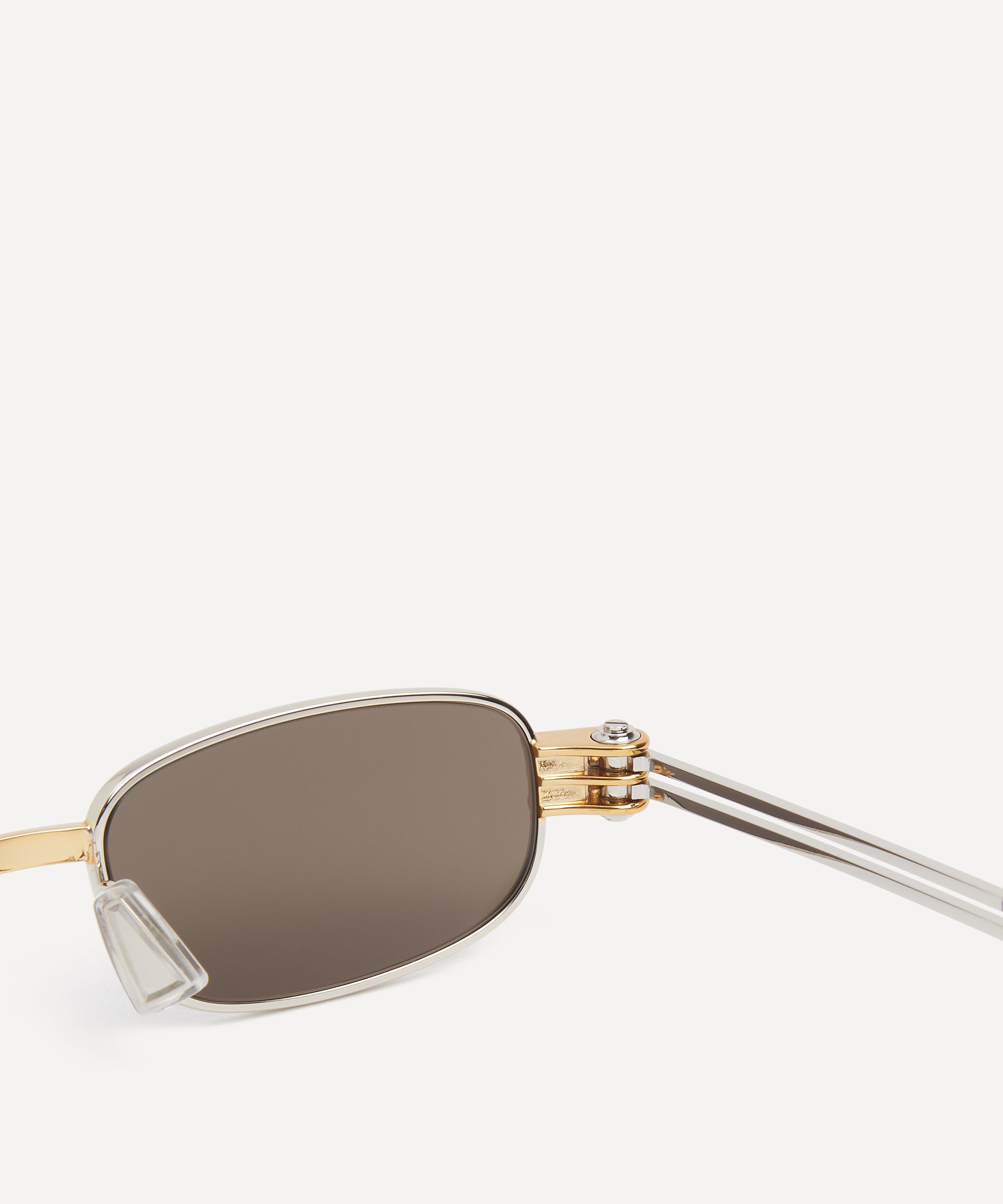 Bottega Veneta - Rectangular Two-Tone Sunglasses image number 2