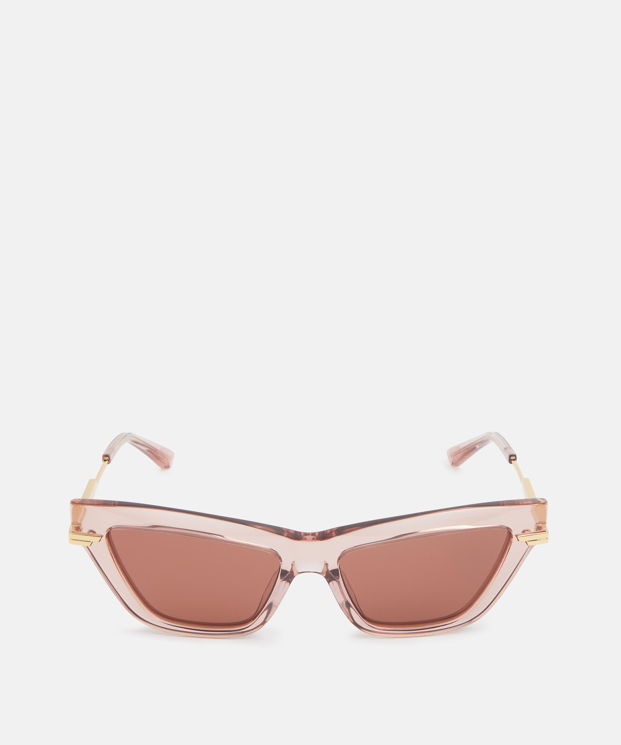 Bottega Veneta - Transluscent Pink Cat-Eye Sunglasses image number 0