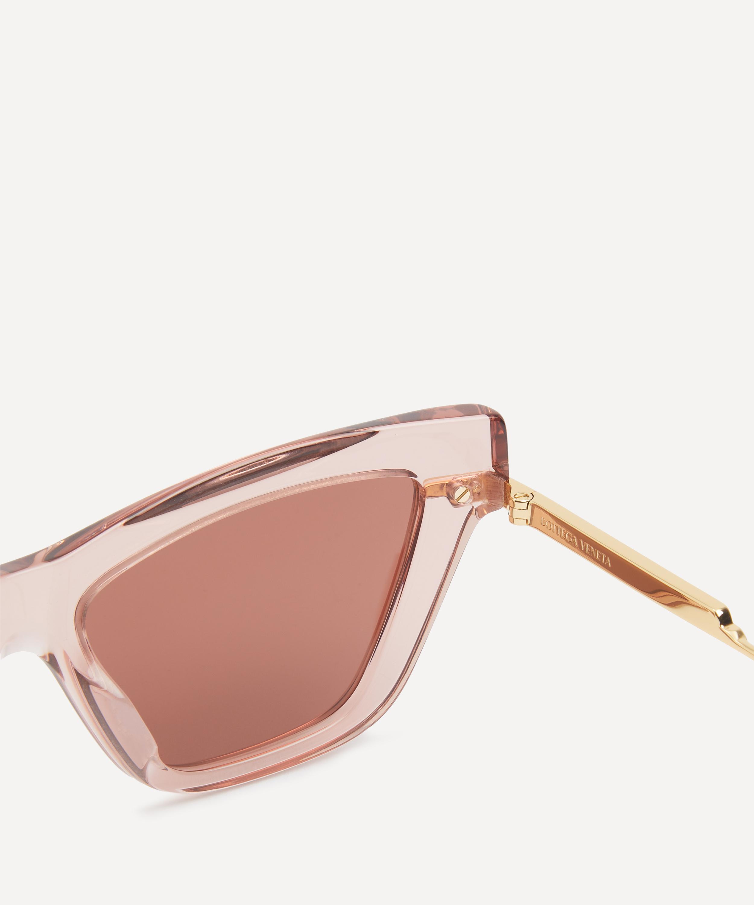 Bottega Veneta - Transluscent Pink Cat-Eye Sunglasses image number 2