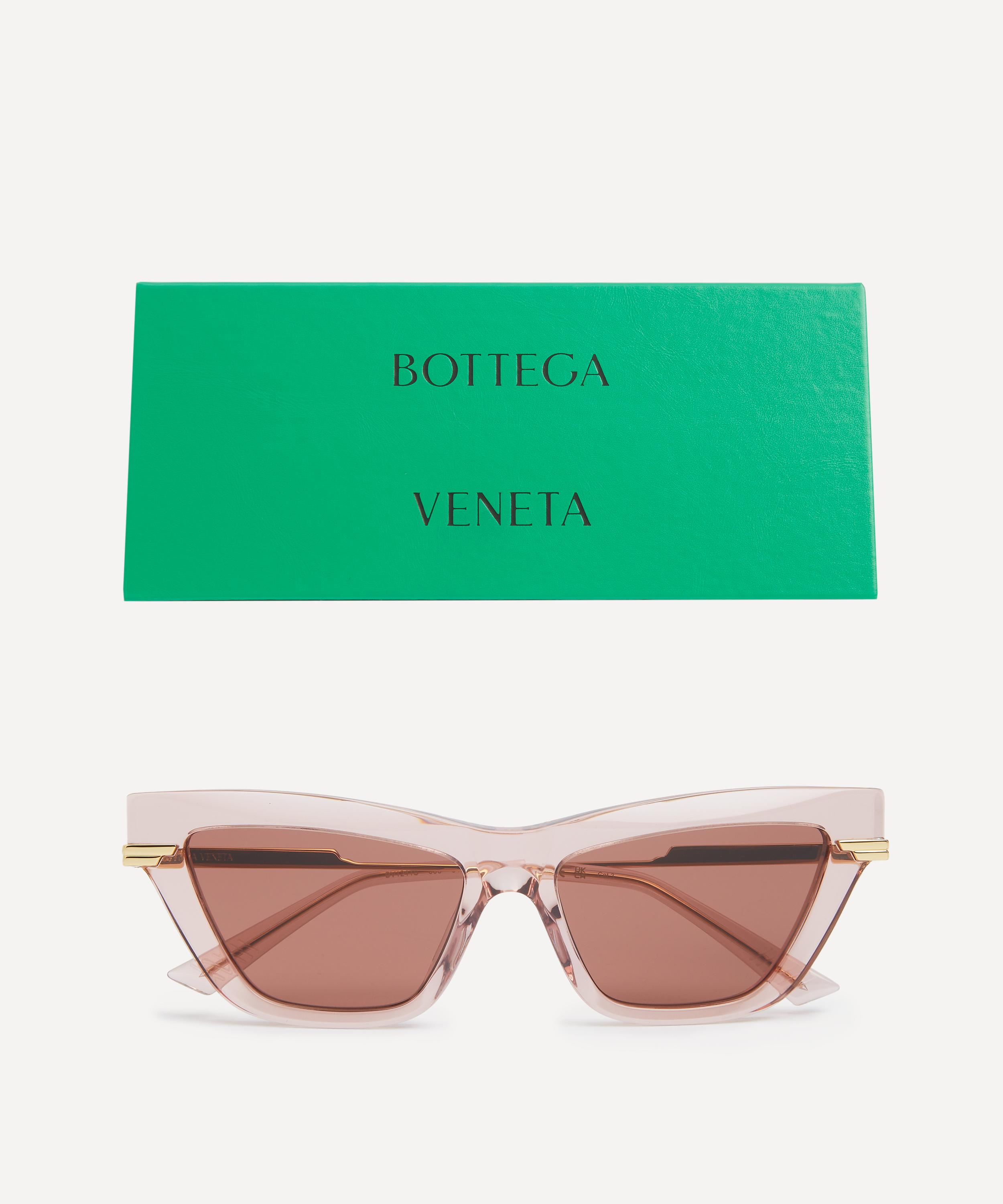 Bottega Veneta - Transluscent Pink Cat-Eye Sunglasses image number 3