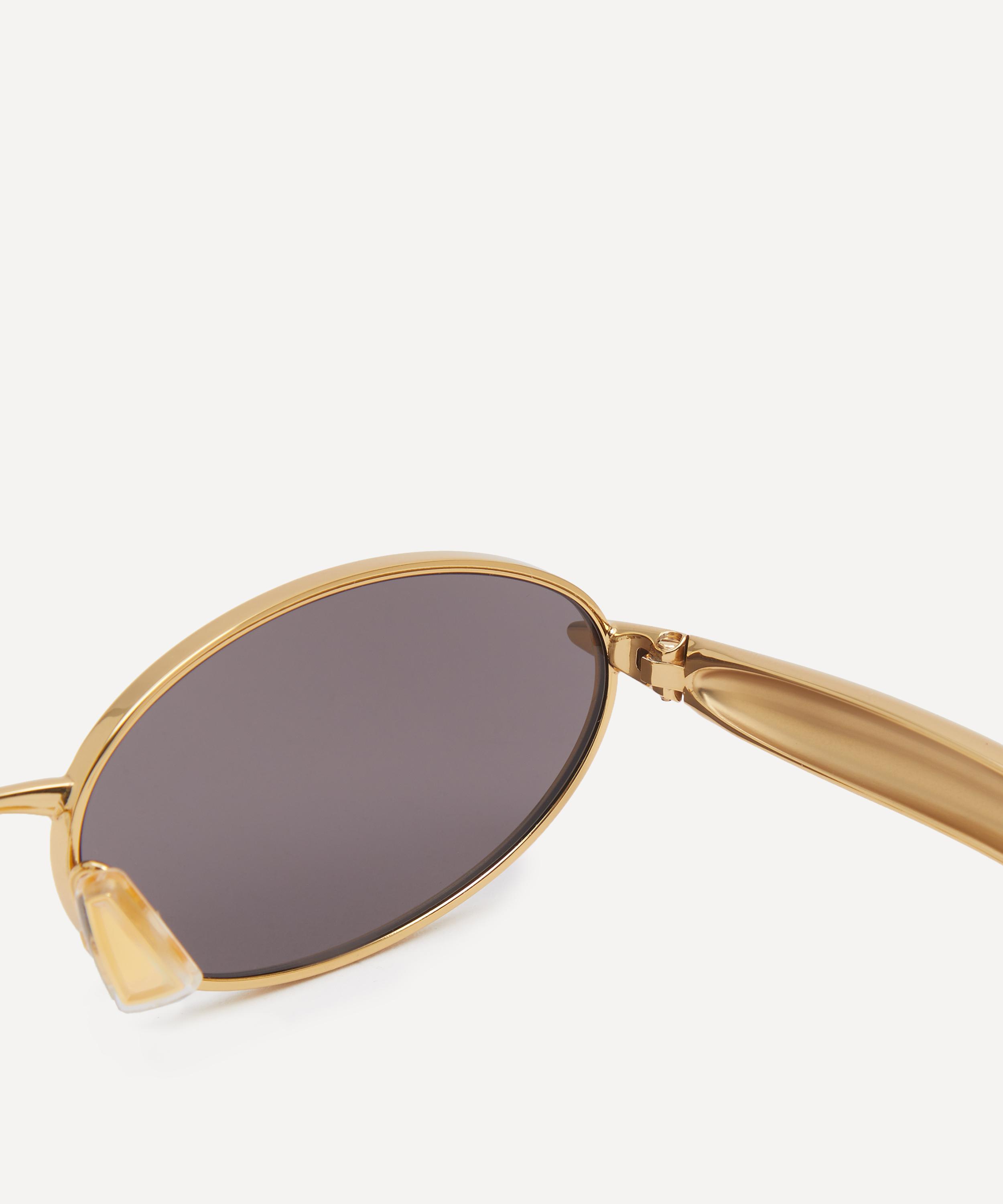Bottega Veneta - Oval Metal Sunglasses image number 3
