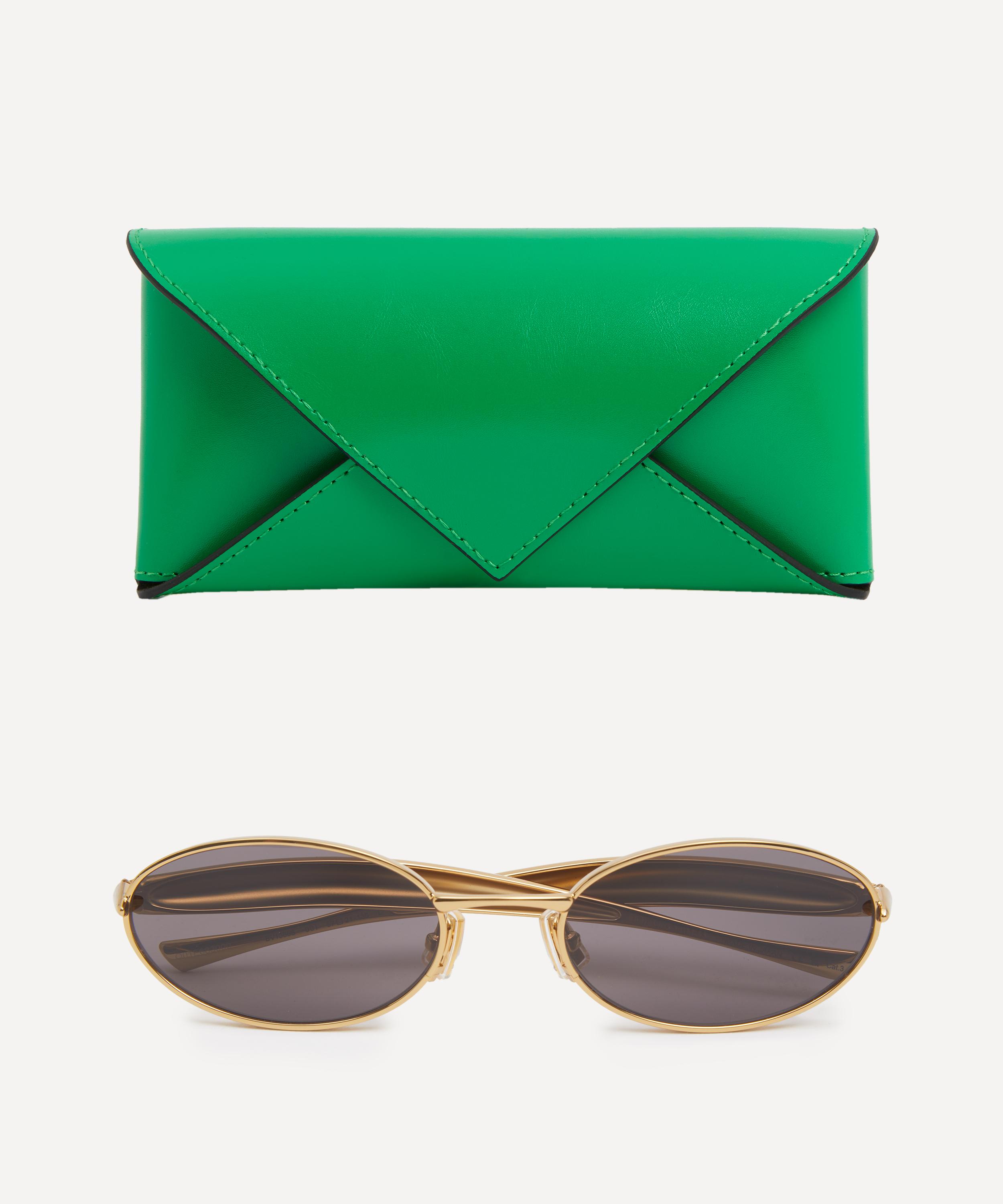 Bottega Veneta - Oval Metal Sunglasses image number 4
