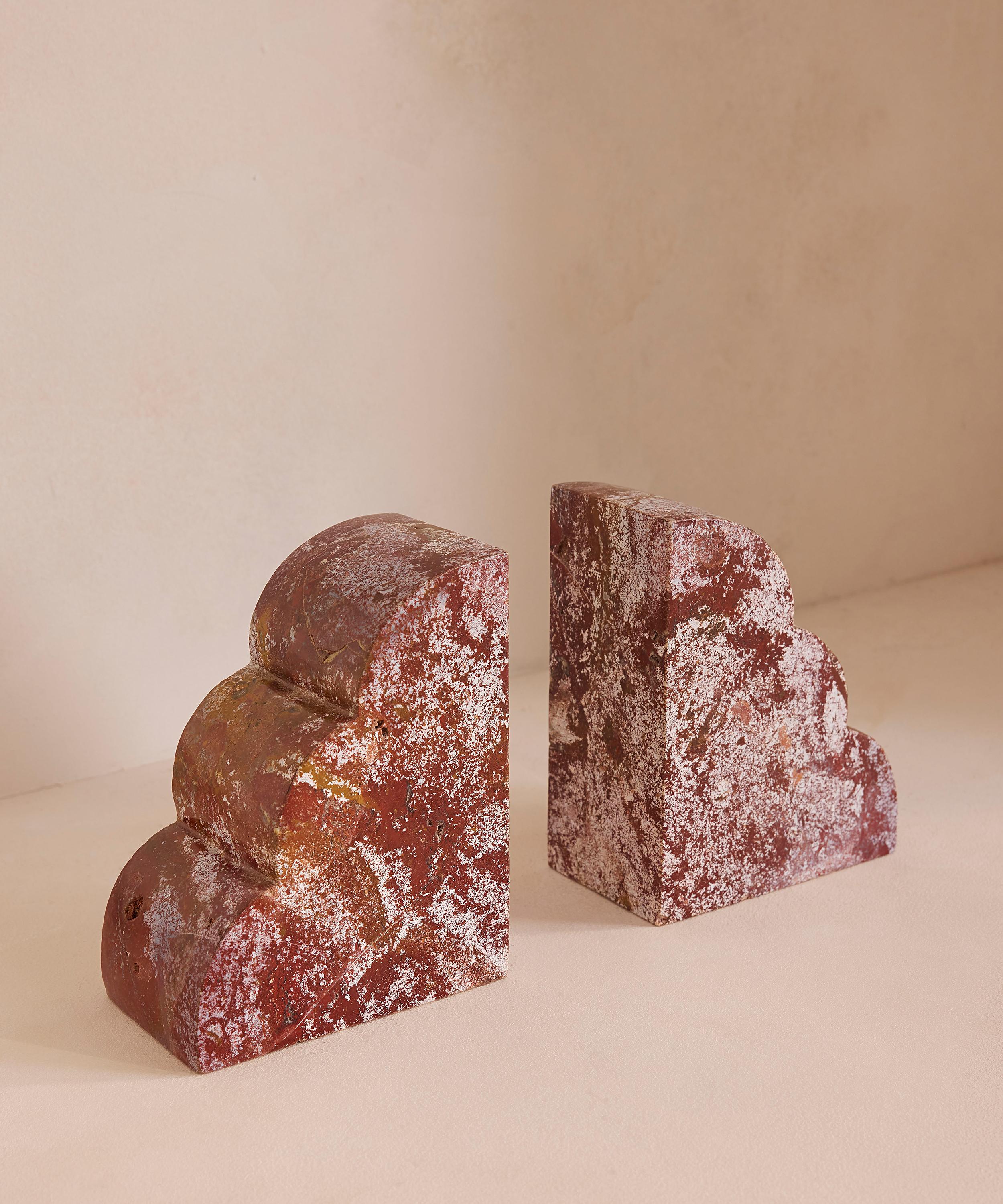 Soho Home - Joanie Jasper Stone Scalloped Bookends image number 1