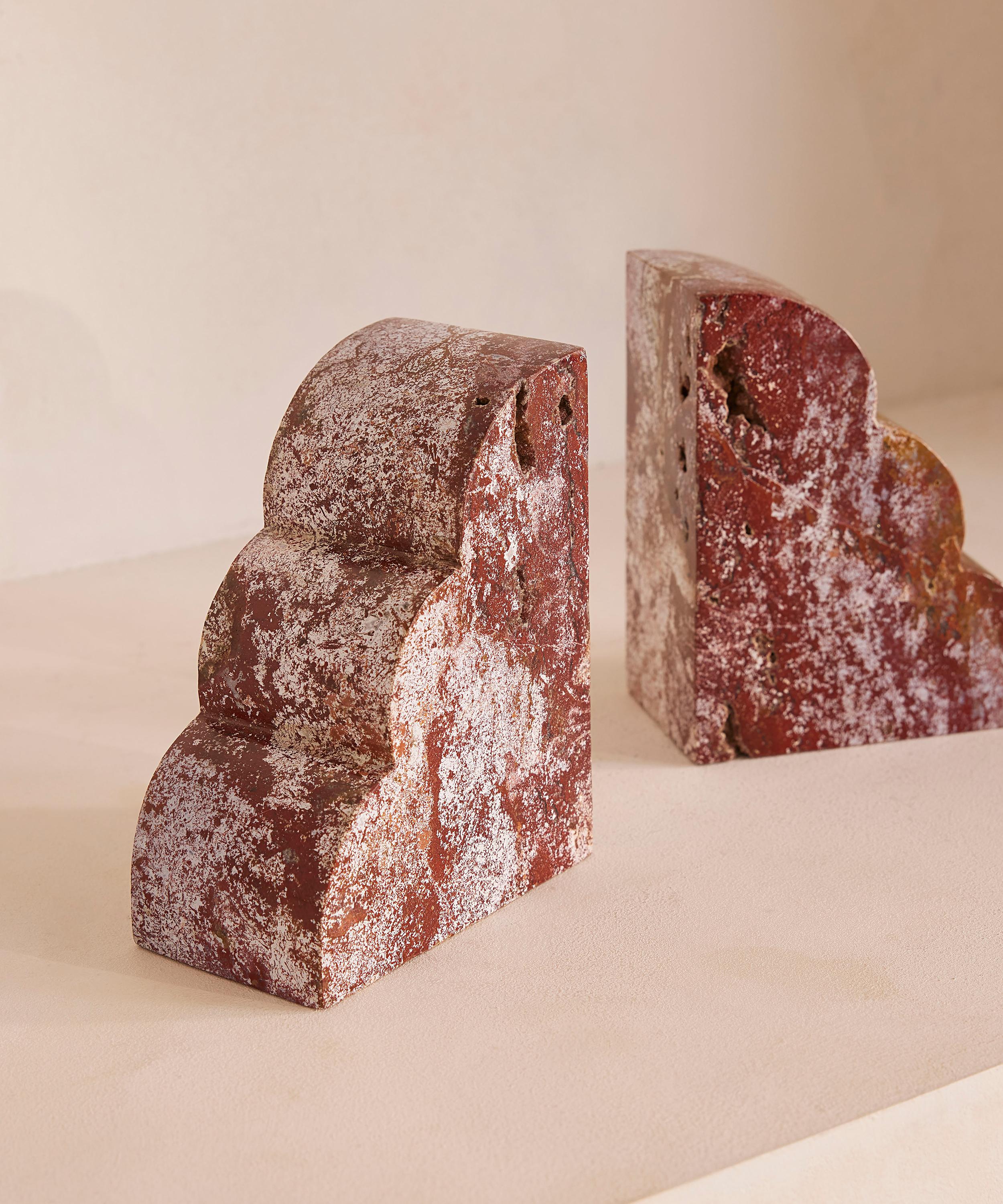 Soho Home - Joanie Jasper Stone Scalloped Bookends image number 2