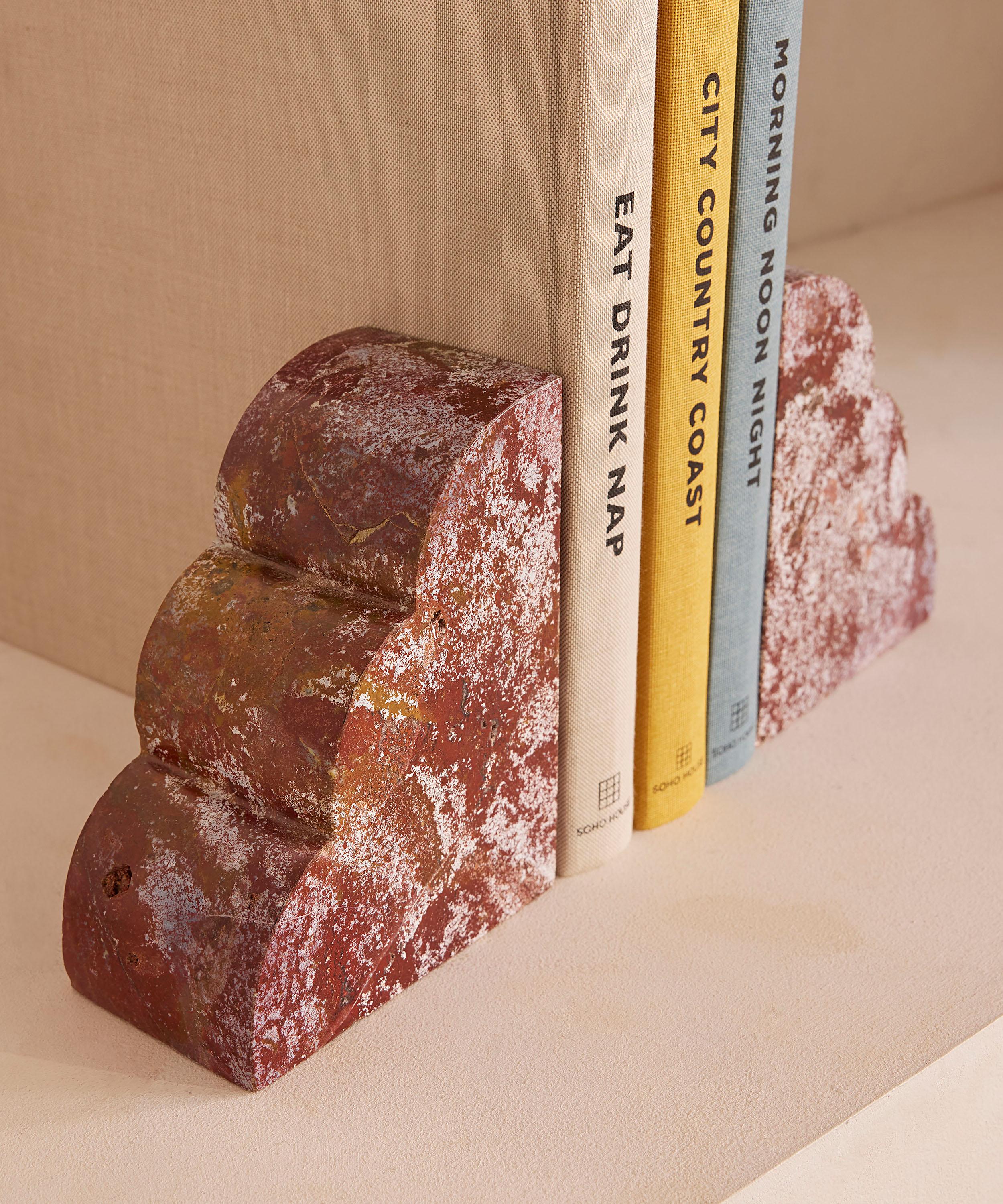 Soho Home - Joanie Jasper Stone Scalloped Bookends image number 4