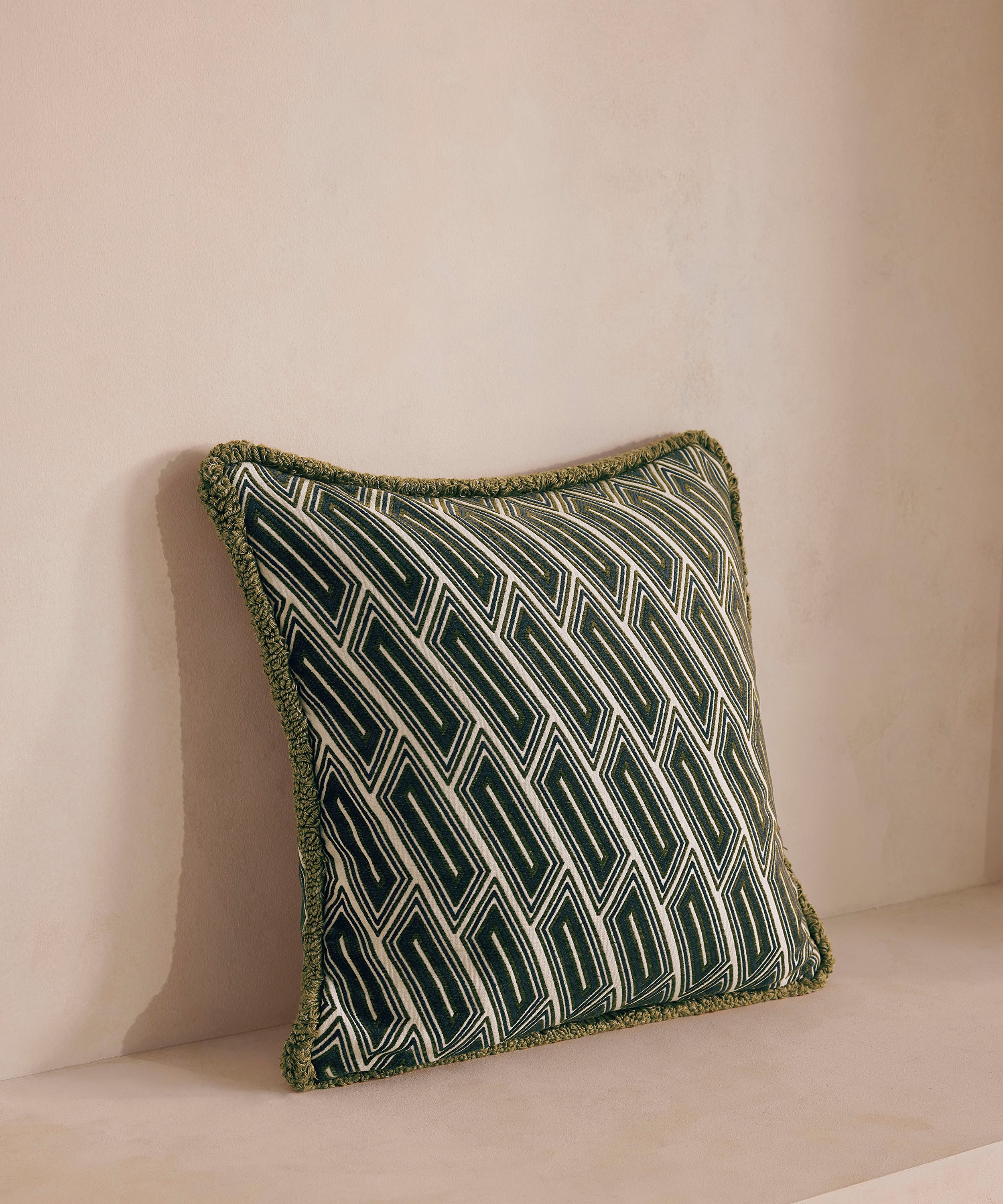 Soho Home - Vende Olive Square Cushion image number 1