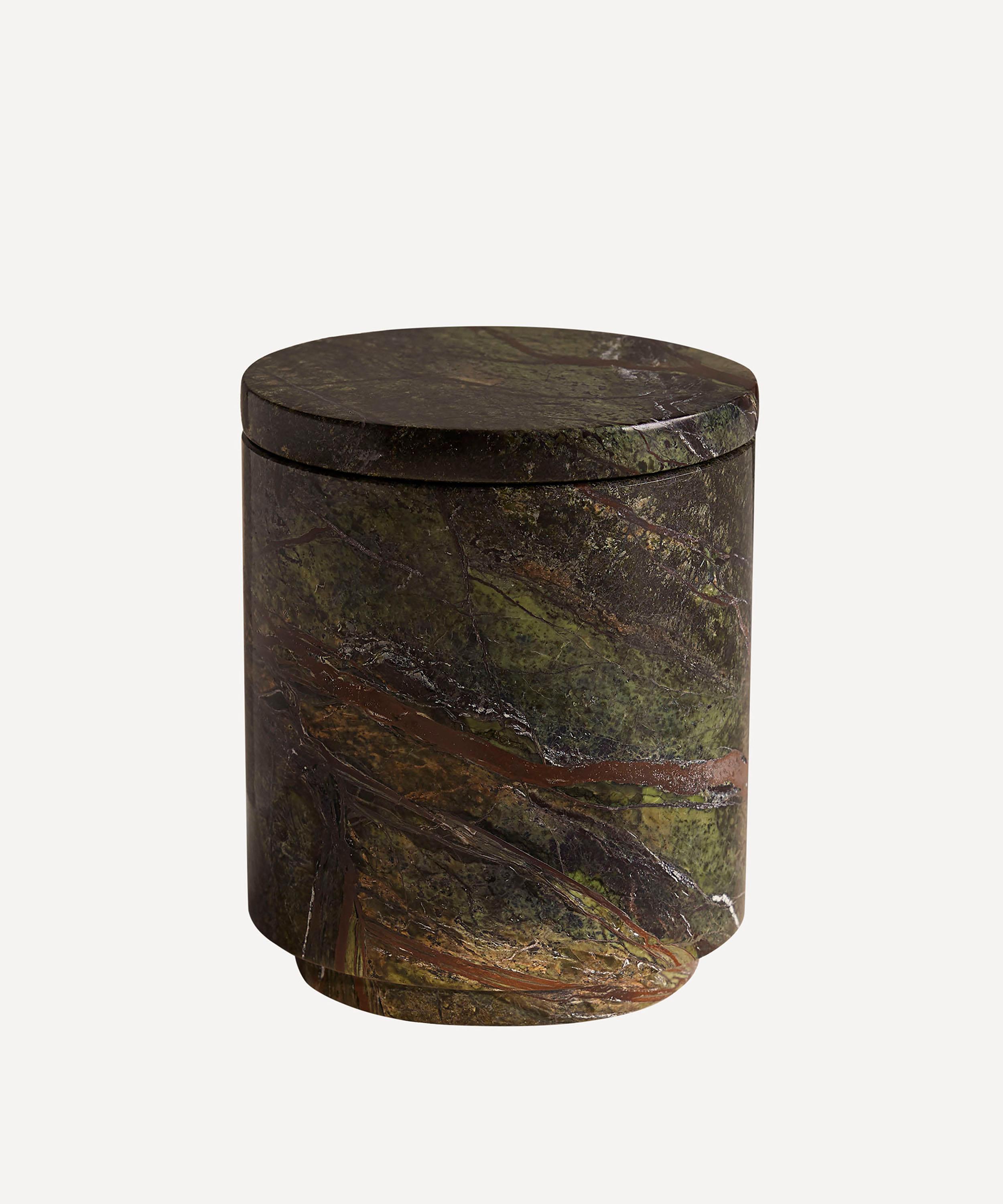 Soho Home - Leather and Oud Forest Green Marble Candle 250g