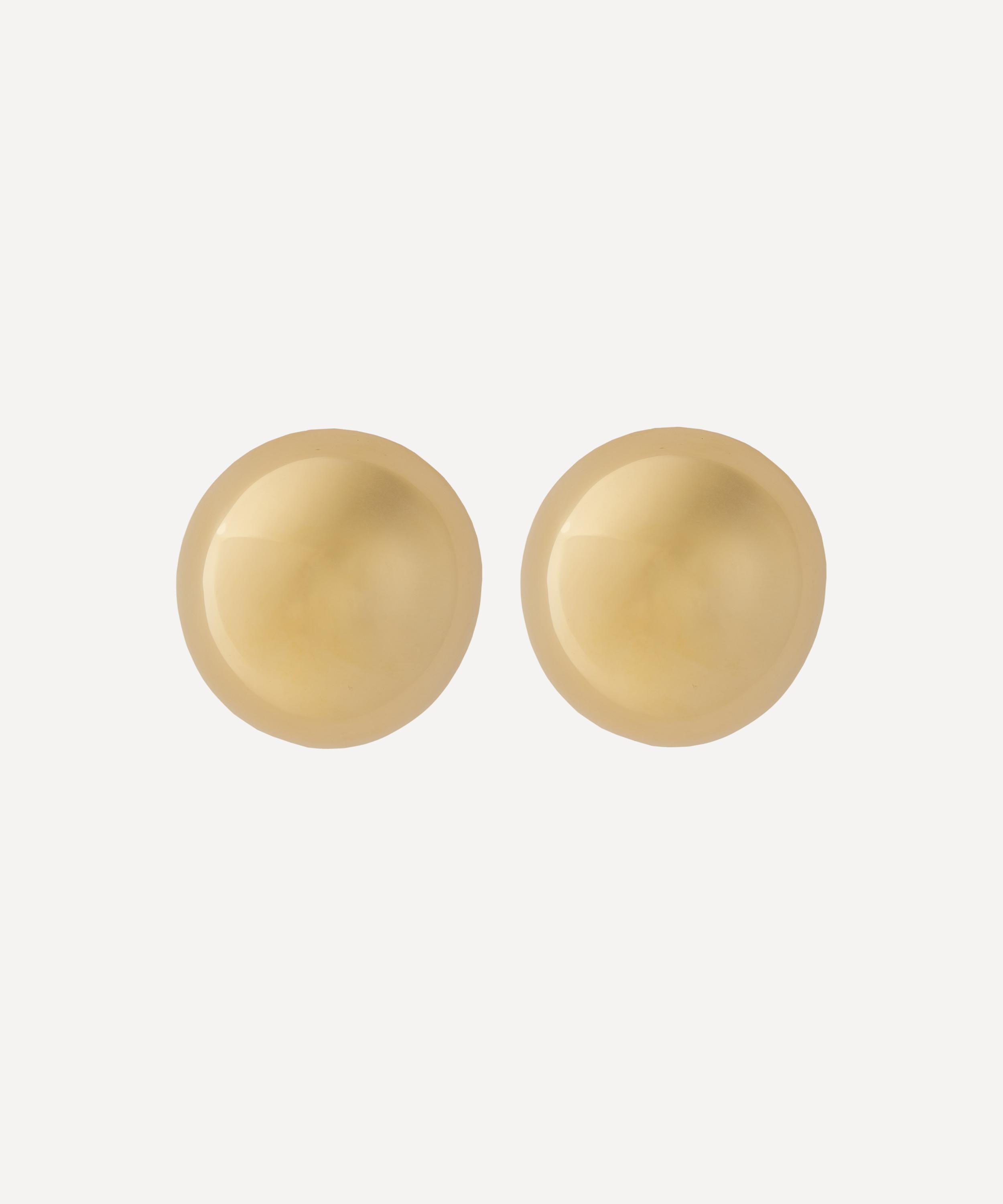 Kenneth Jay Lane - Gold-Plated Domed Button Clip-On Earrings image number 0