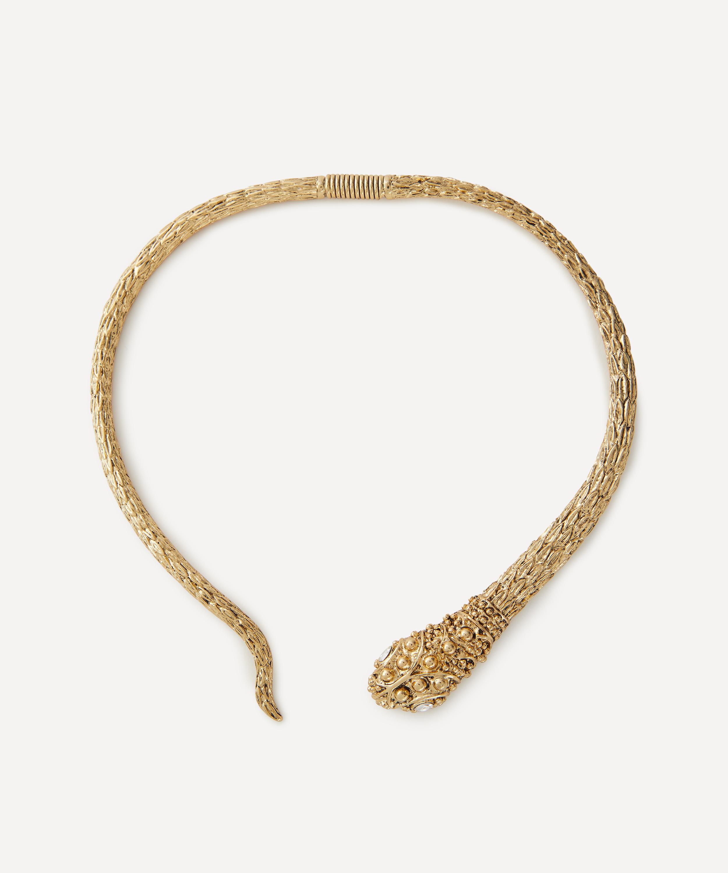 Kenneth Jay Lane - Gold-Plated Snake Spring Collar Necklace image number 0