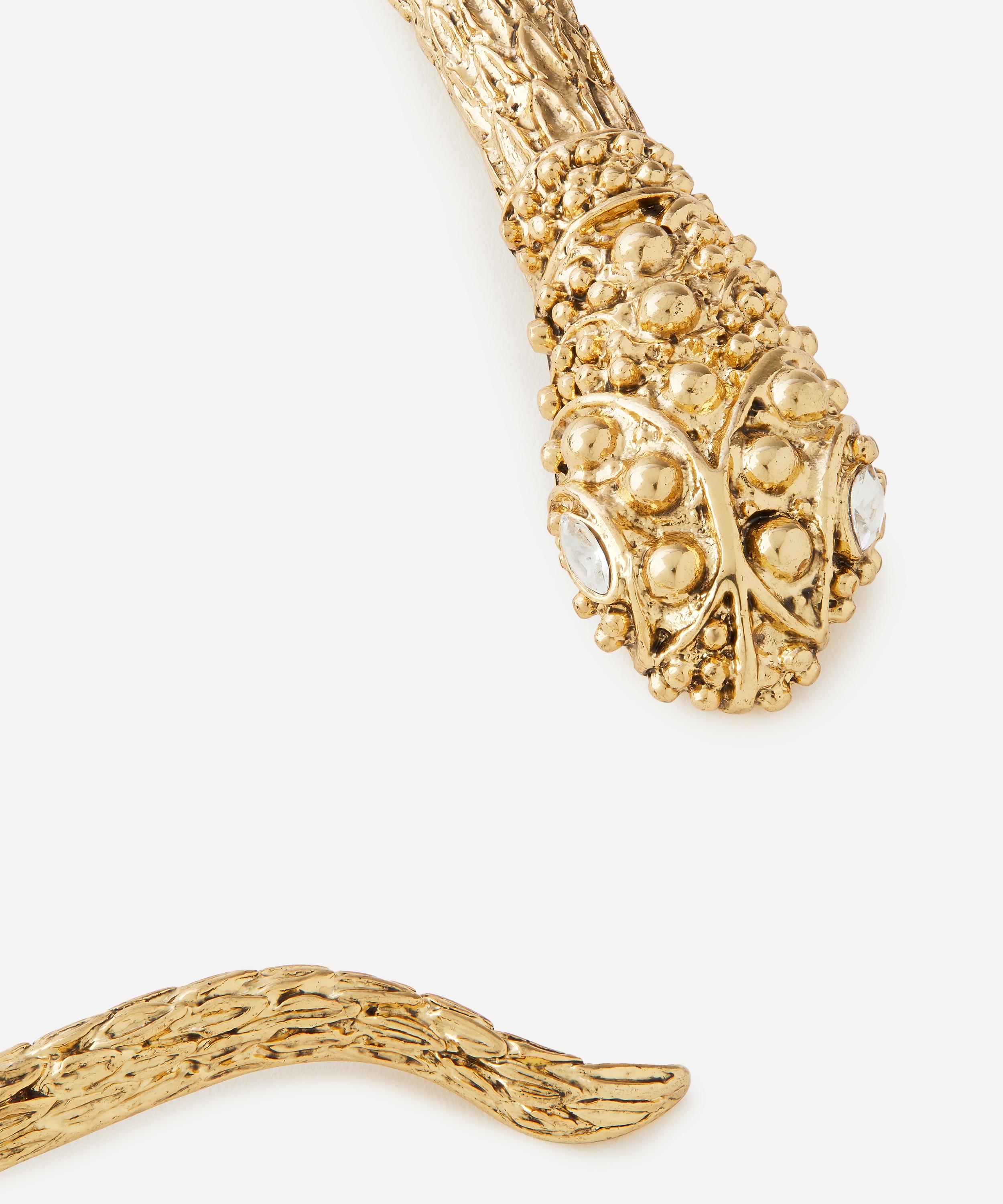 Kenneth Jay Lane - Gold-Plated Snake Spring Collar Necklace image number 1
