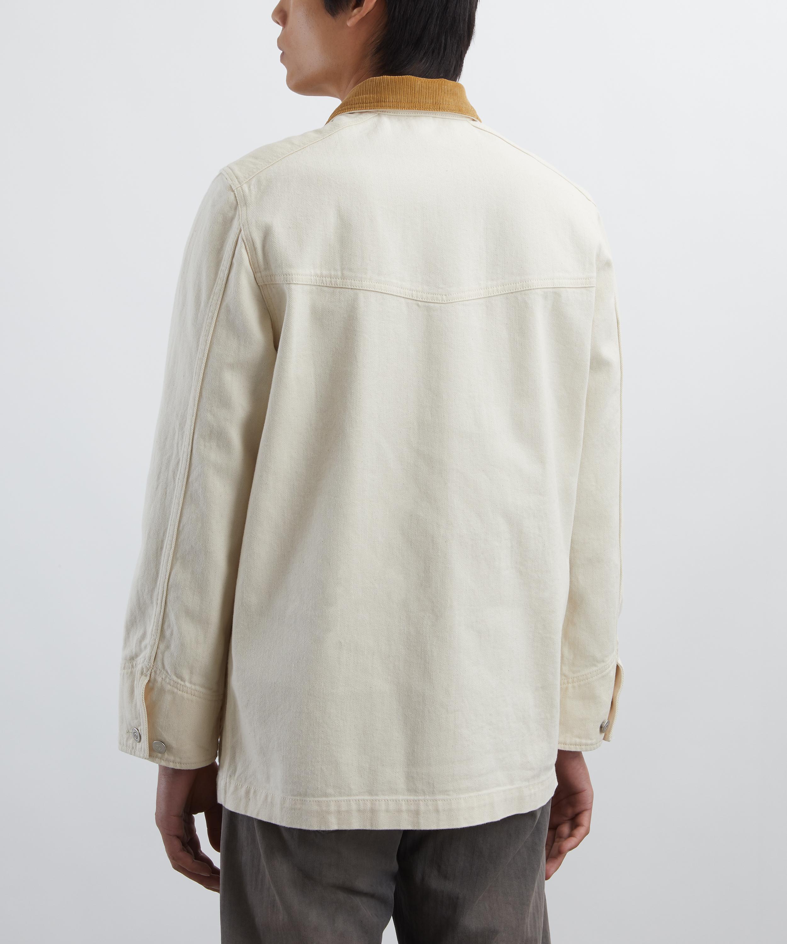 Drakes - Ecru Denim Western Chore Jacket image number 3